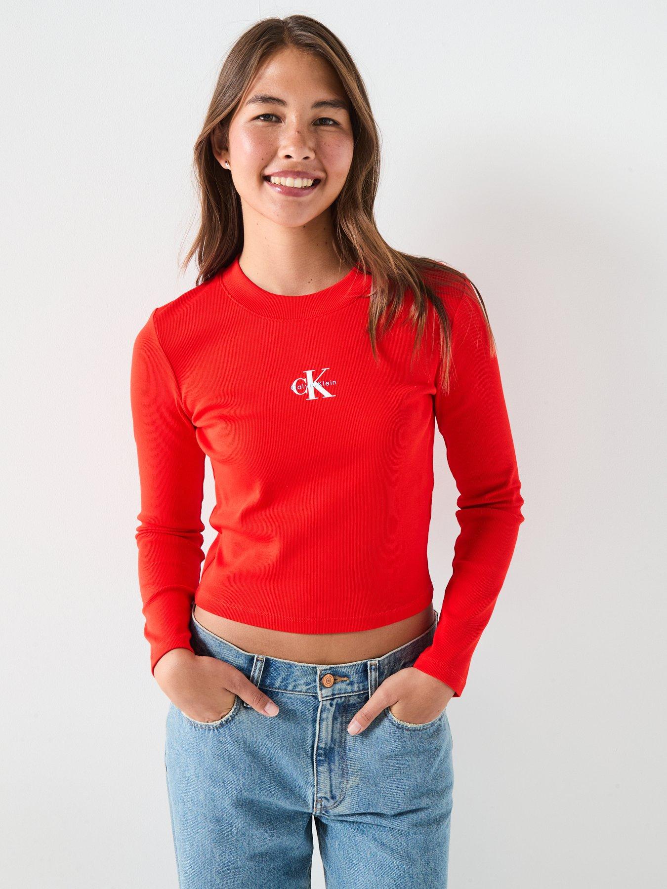 undefined Monogram T-Shirt - Red