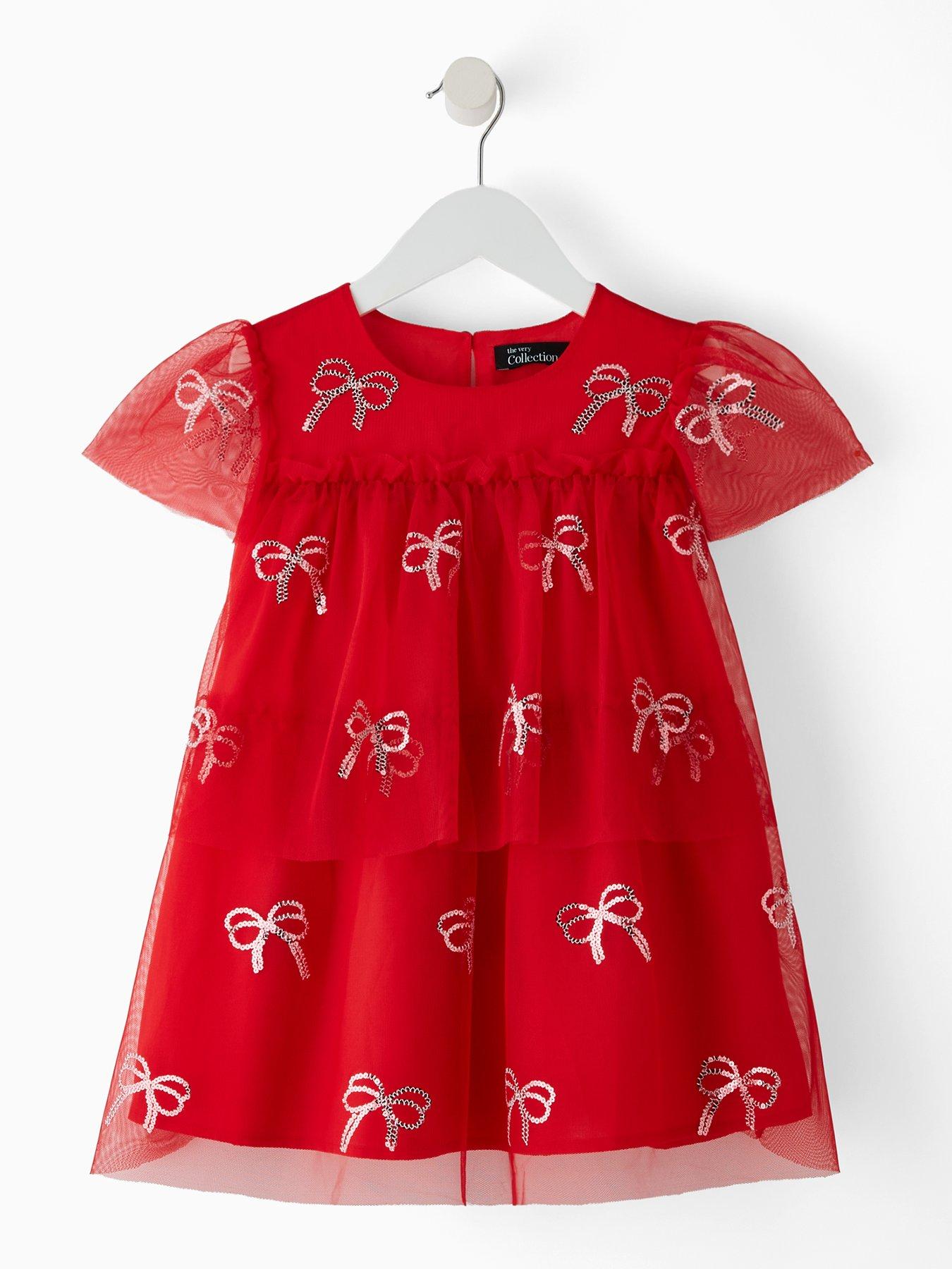 undefined Girls Sequin Bow Party Dress