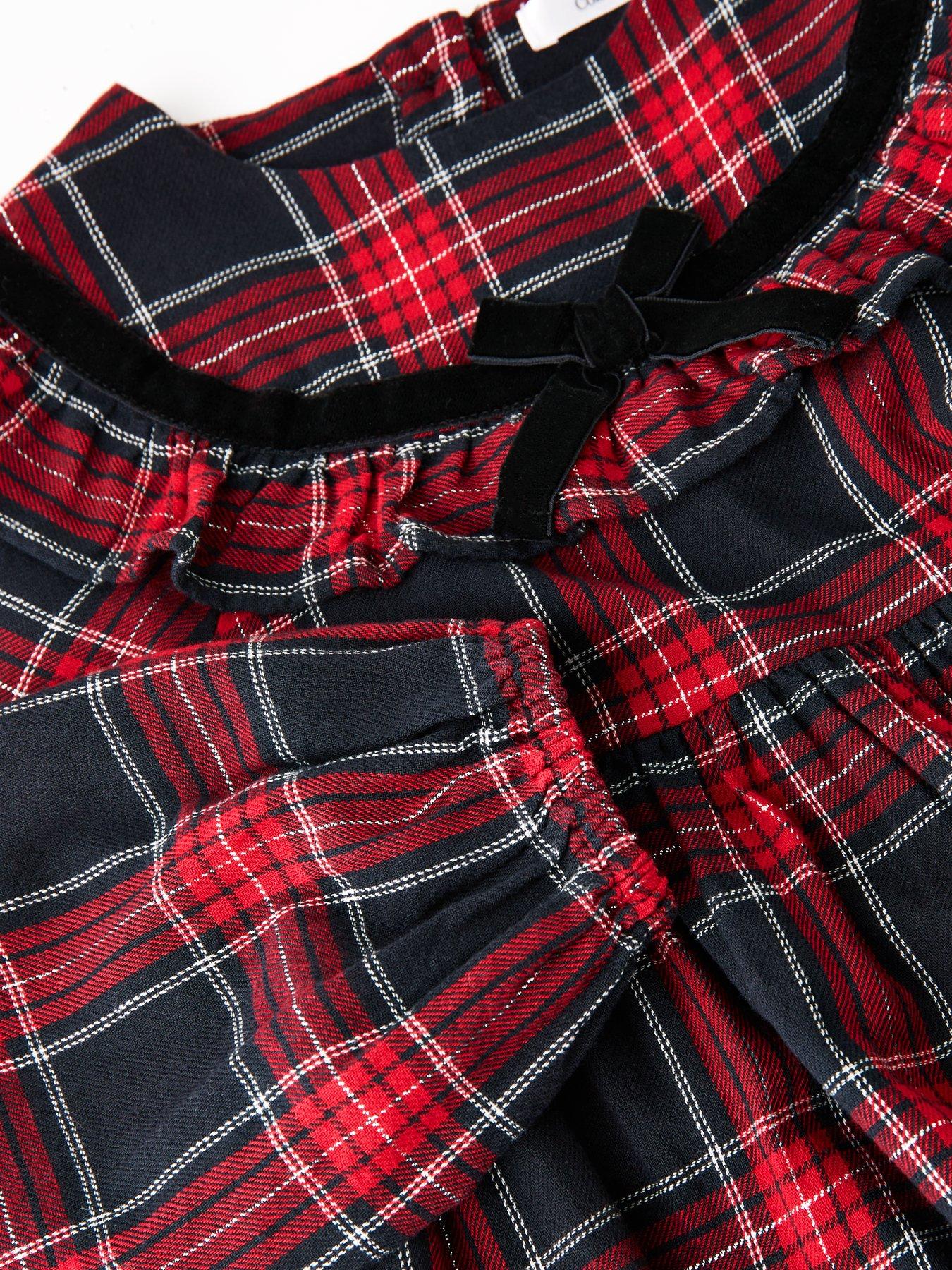  image of the-very-collection-girls-frill-check-dress-red