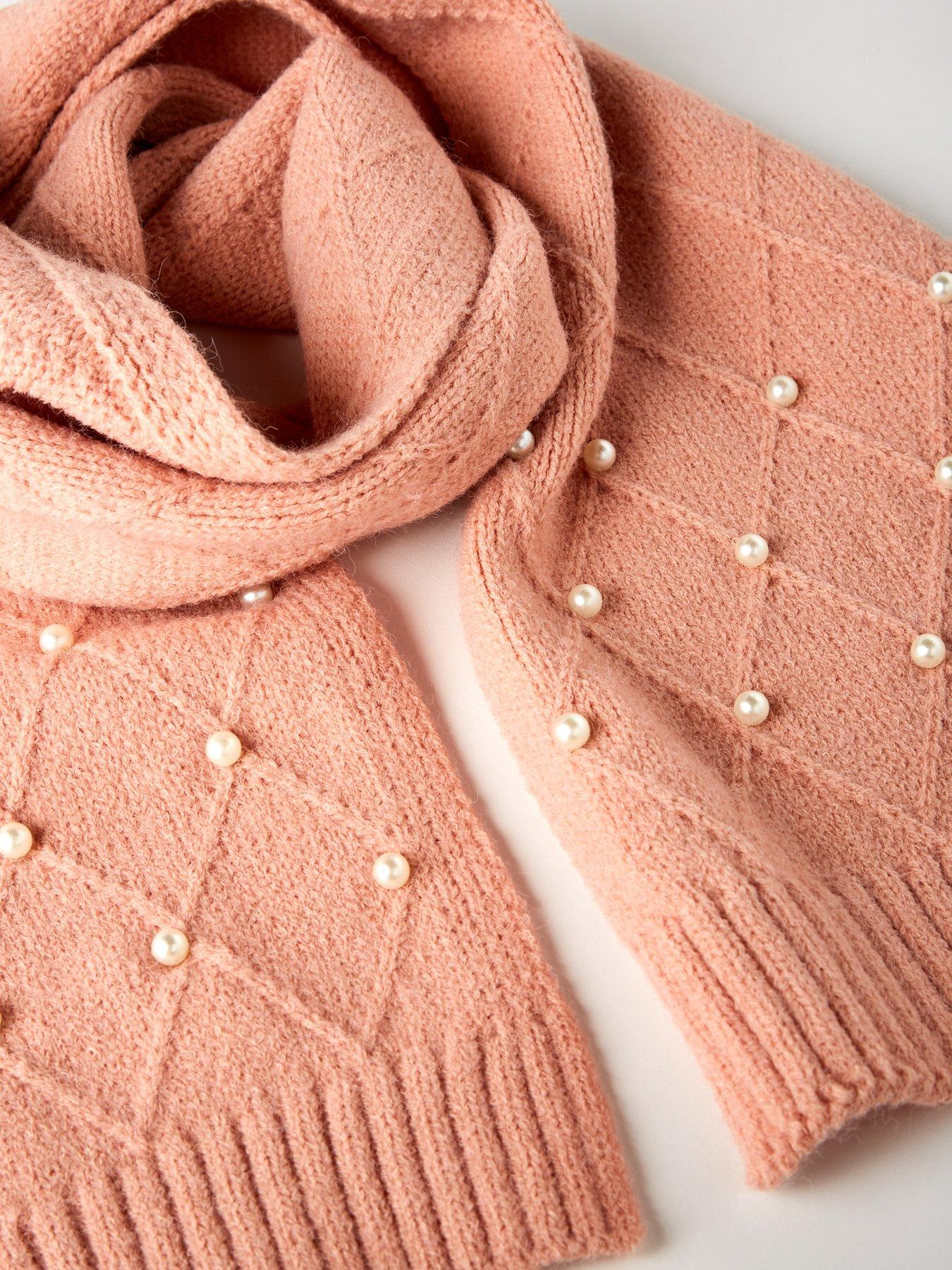 back image of the-very-collection-kidsnbsppearl-hat-scarf-and-gloves-set-3-piecenbsp--pink