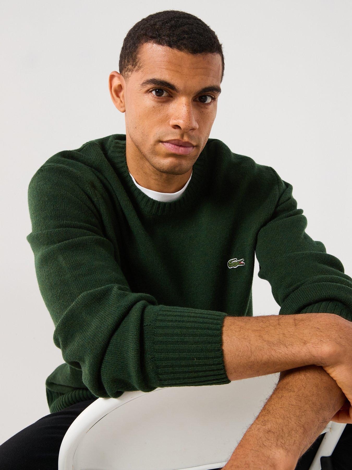 Image 5 of 6 of Lacoste Knitted Crew Jumper&nbsp;- Black