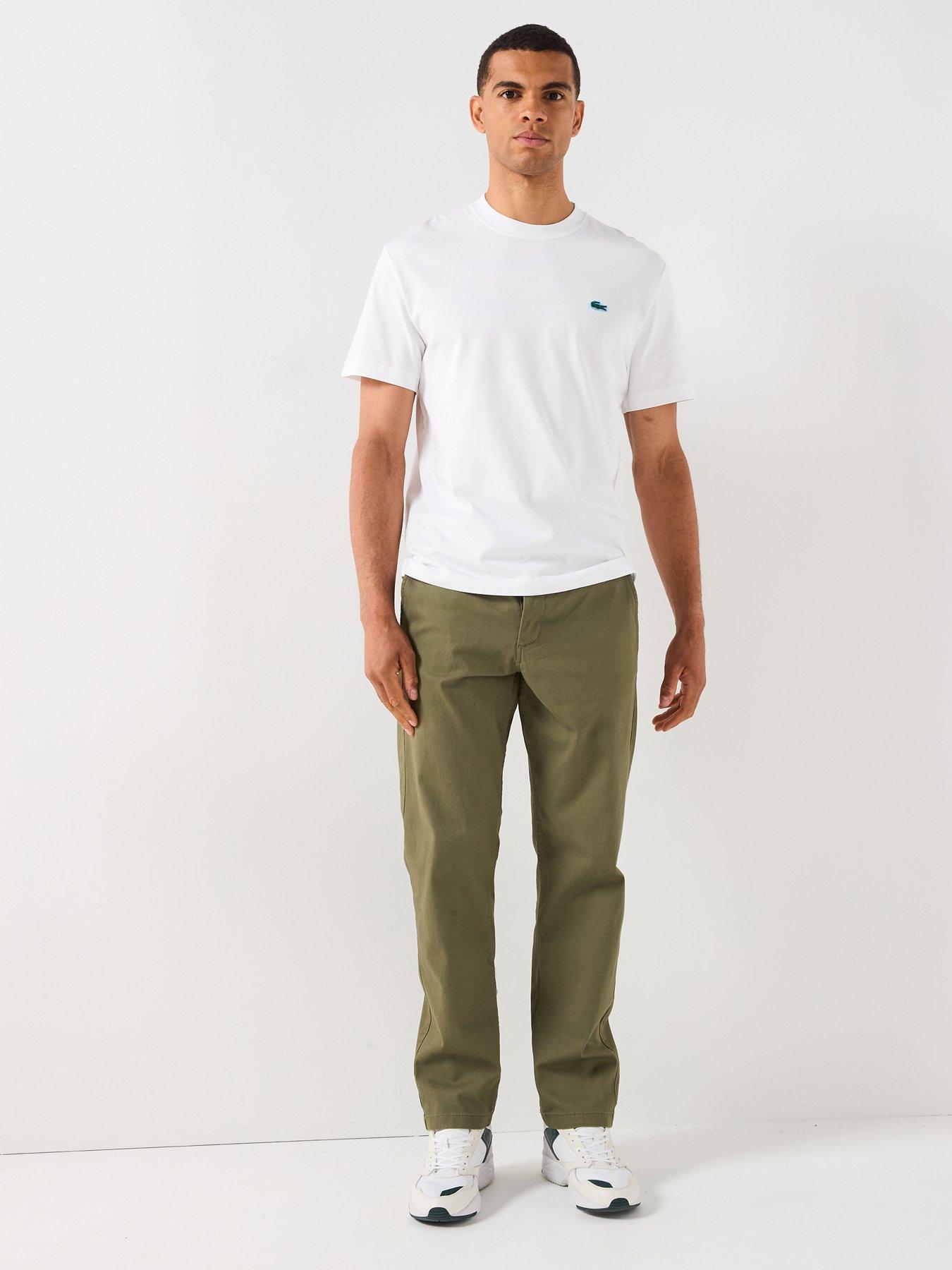 Image 3 of 6 of Lacoste Regular Fit Heavy Jersey Backprint T-shirt&nbsp;- White