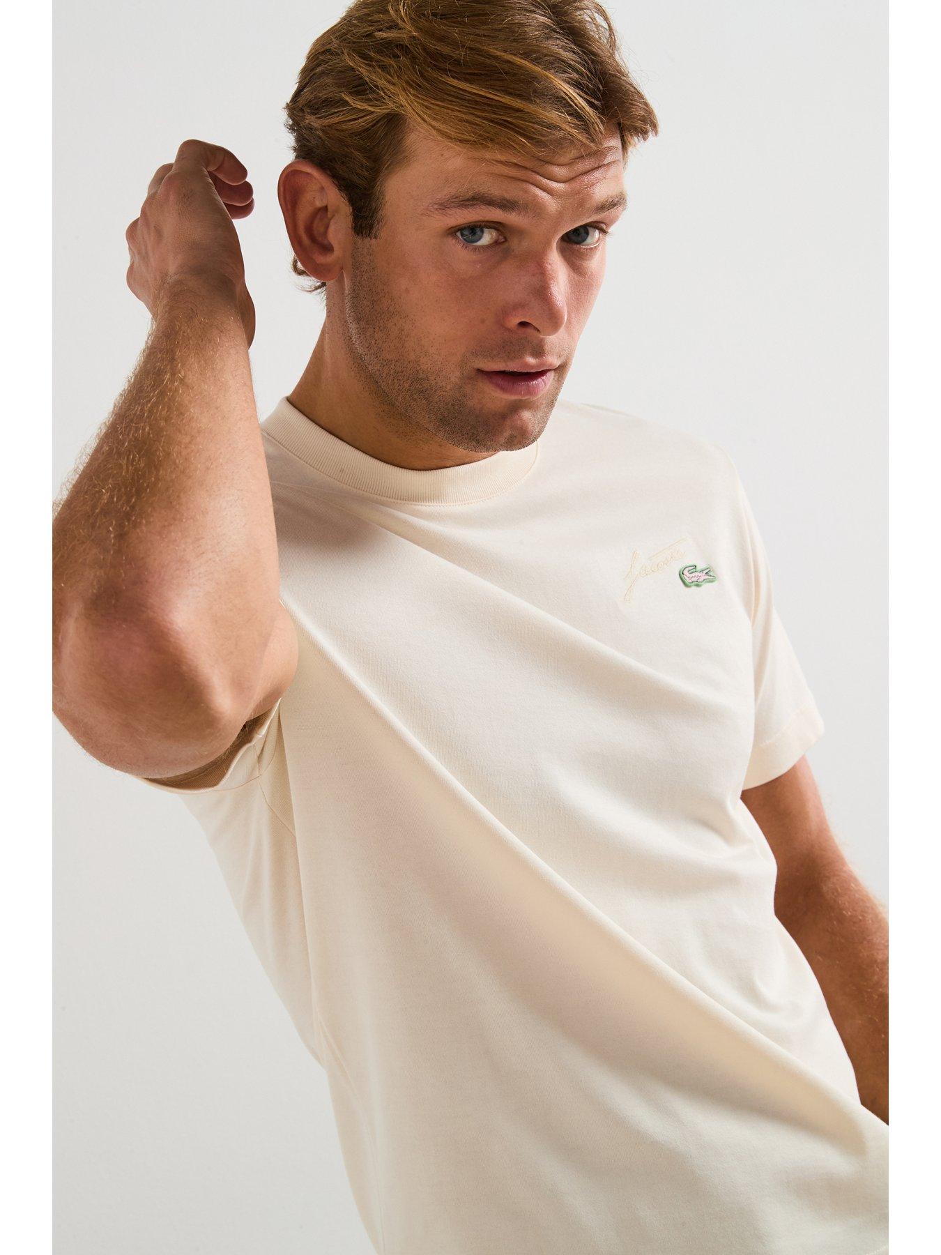 undefined Lacoste Embroidered Heavyweight Jersey T-shirt- White