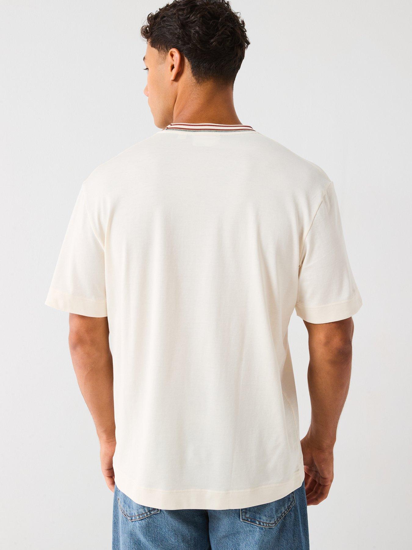 Image 2 of 4 of Lacoste French Made Premium Regular Fit Rubberised Logo T-shirt - White