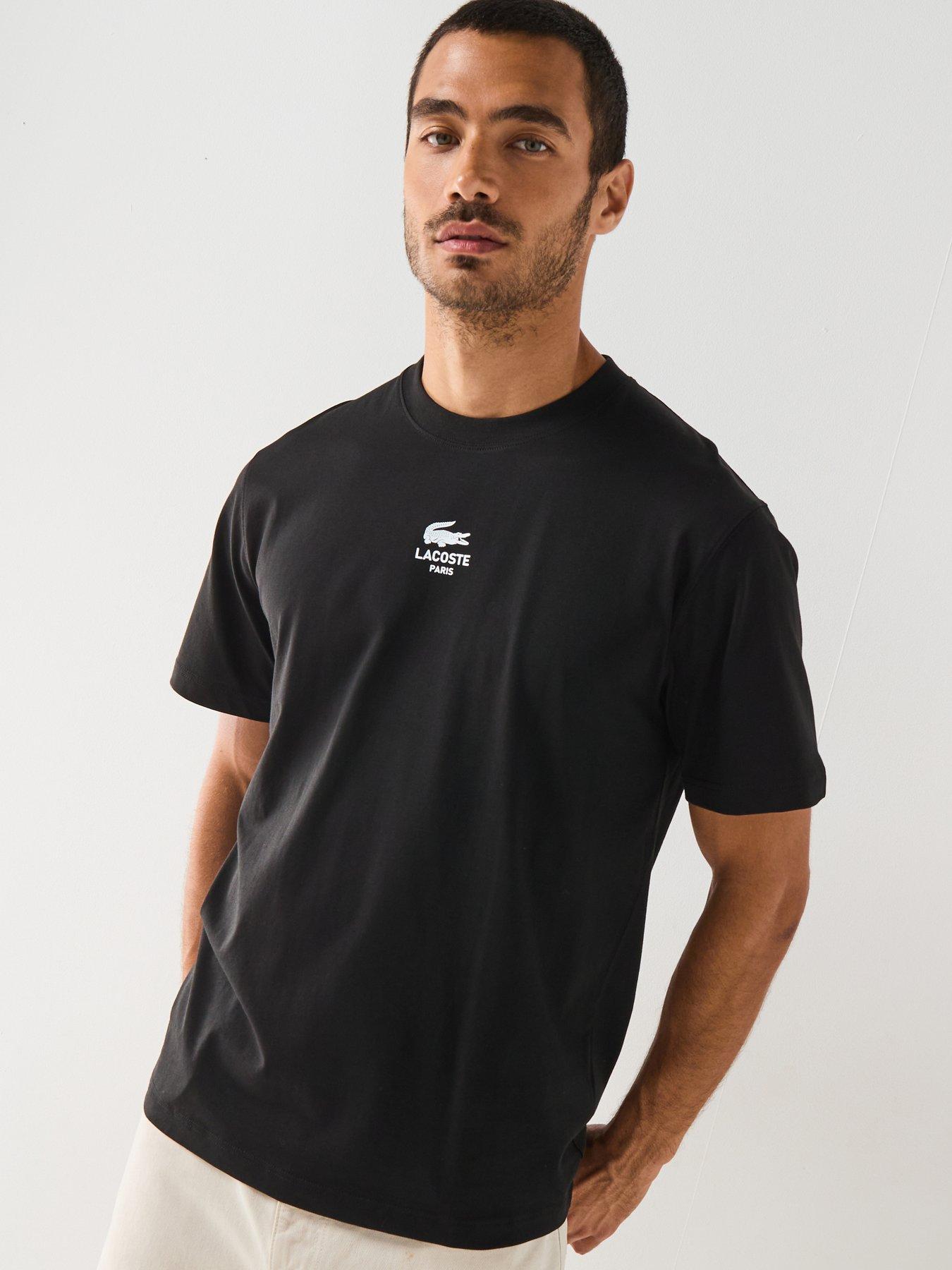lacoste-signature-print-cotton-t-shirtnbsp--black
