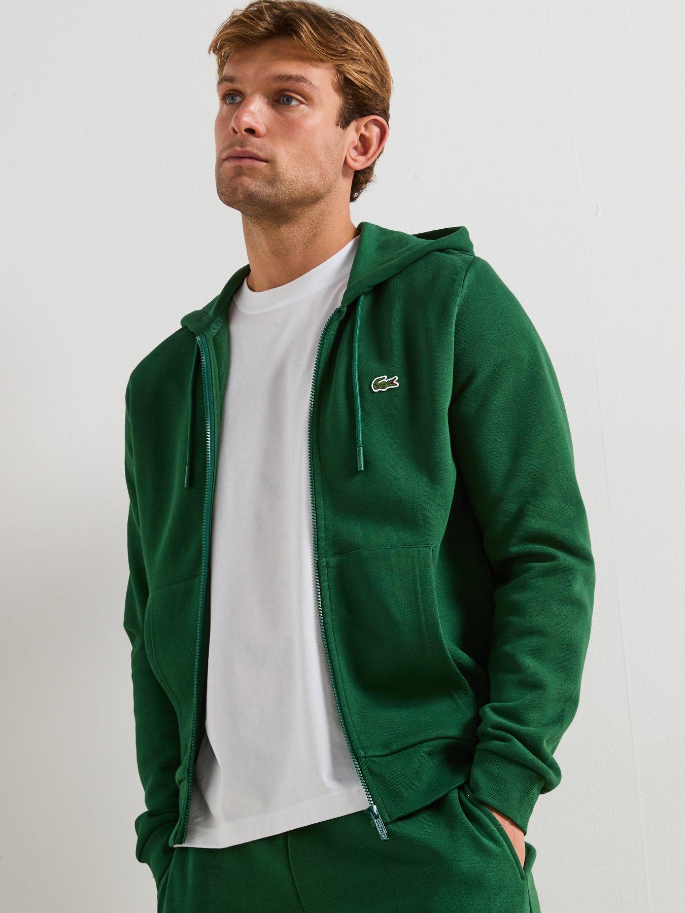 undefined Brushed Fleece Zip Front Hoodie - Green