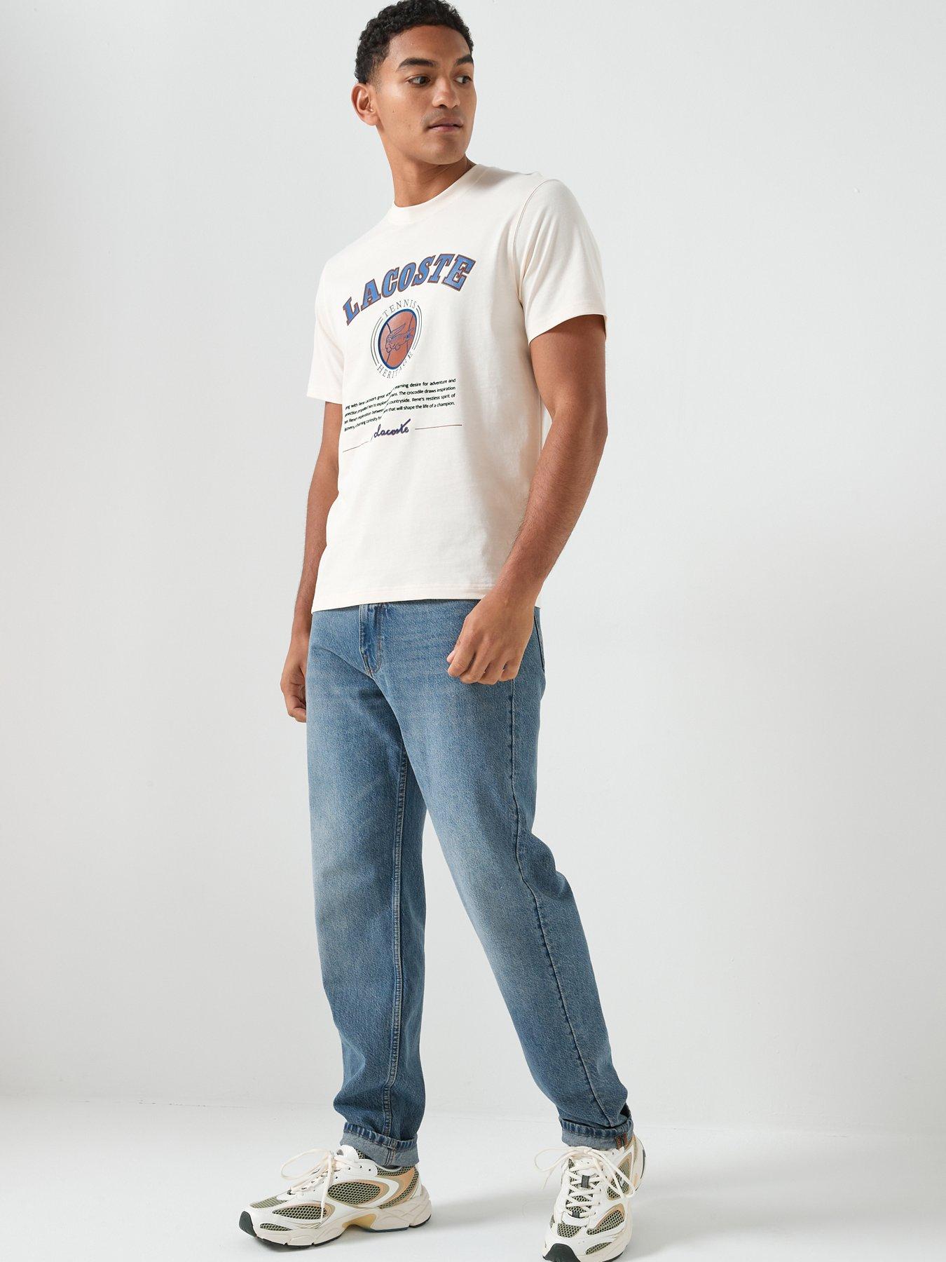  image of lacoste-regular-fit-printed-jersey-t-shirtnbsp--cream
