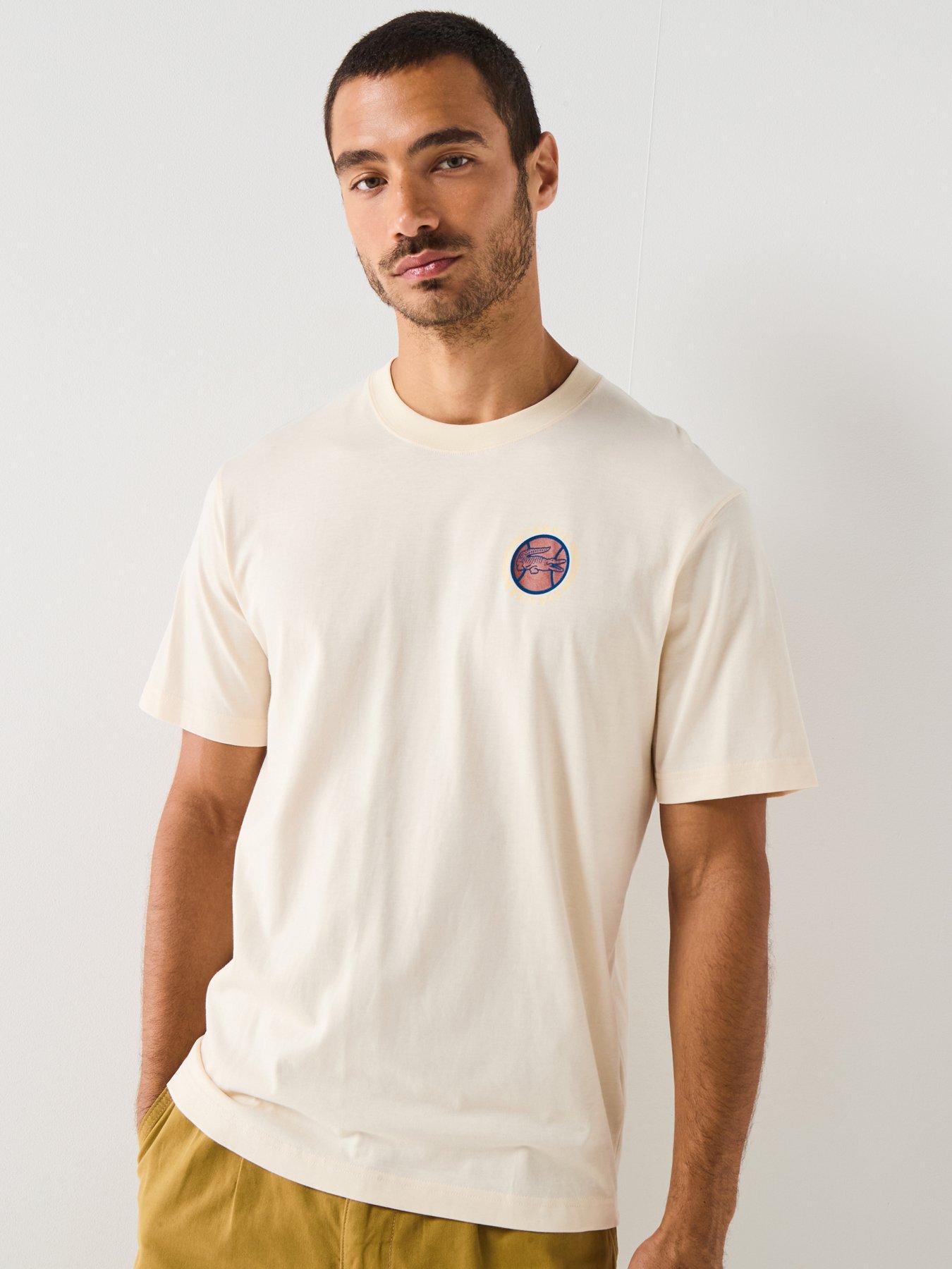 undefined Regular Fit Heavy Jersey Backprint T-shirt - Cream