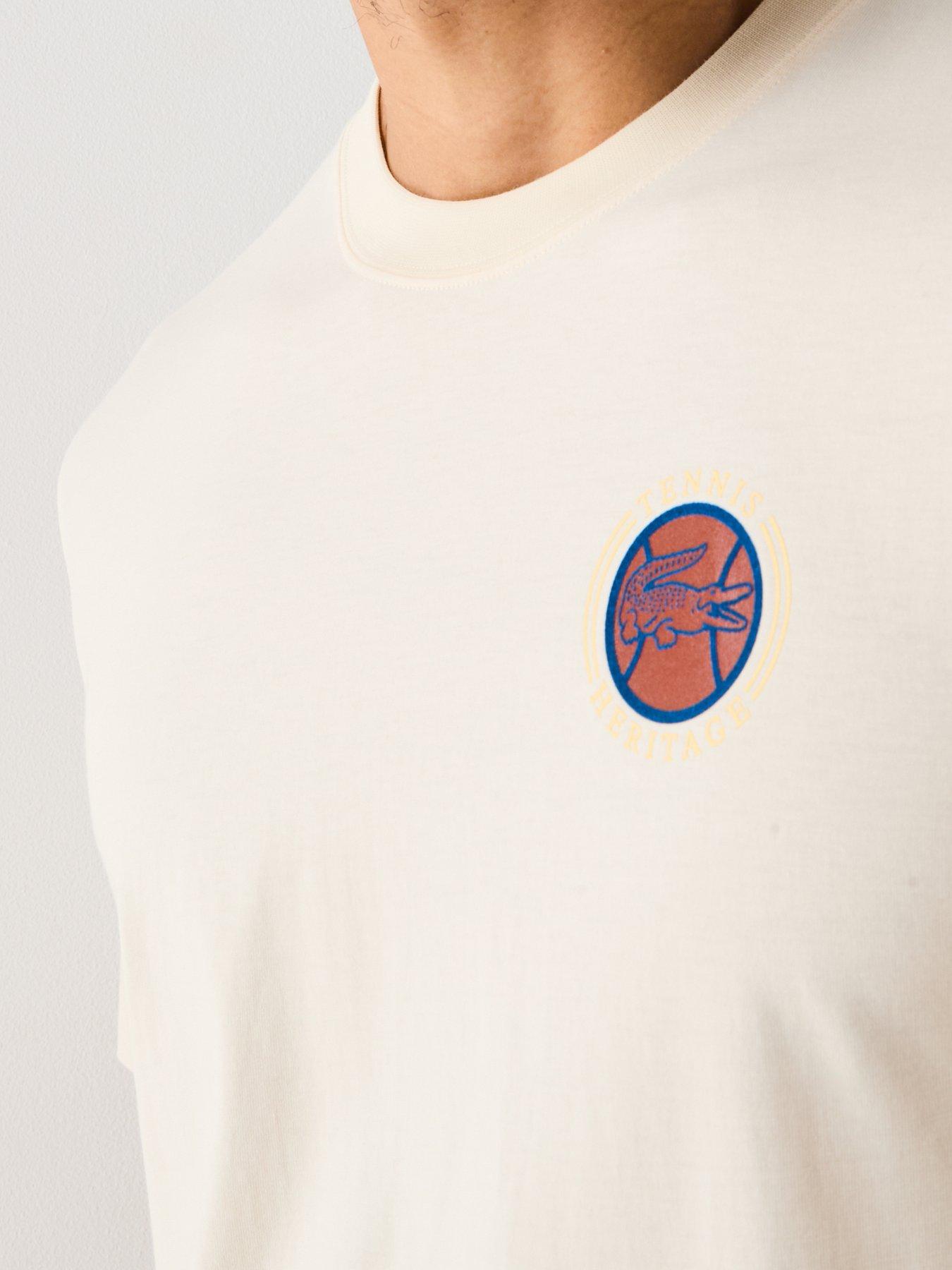  image of lacoste-regular-fit-heavy-jersey-backprint-t-shirtnbsp--cream
