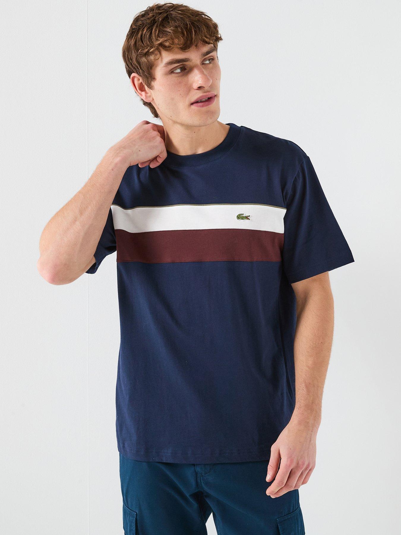 front image of lacoste-regular-fit-colorblock-jersey-t-shirtnbsp--navy
