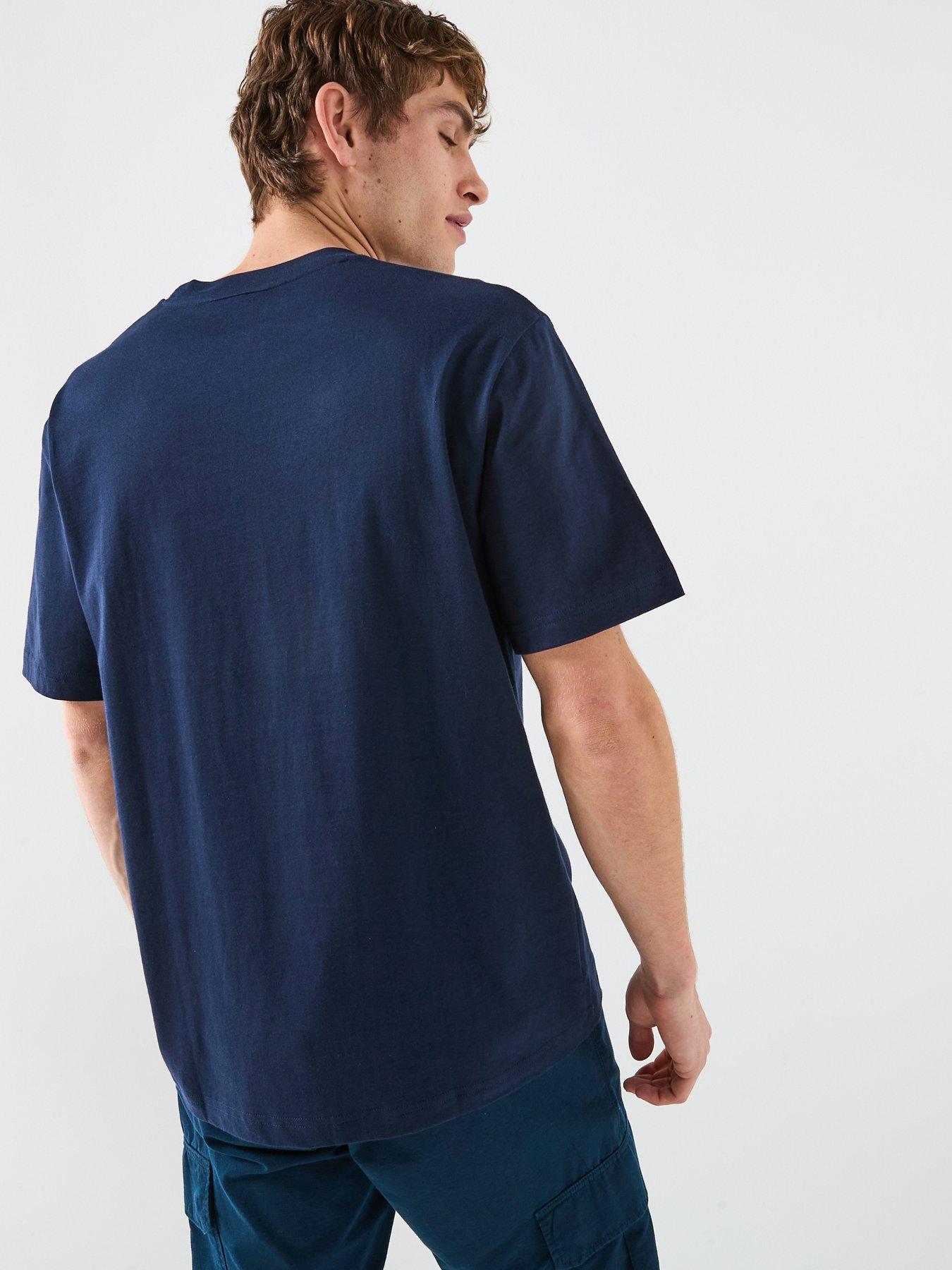 Image 2 of 5 of Lacoste Regular Fit Colorblock Jersey T-shirt&nbsp;- Navy
