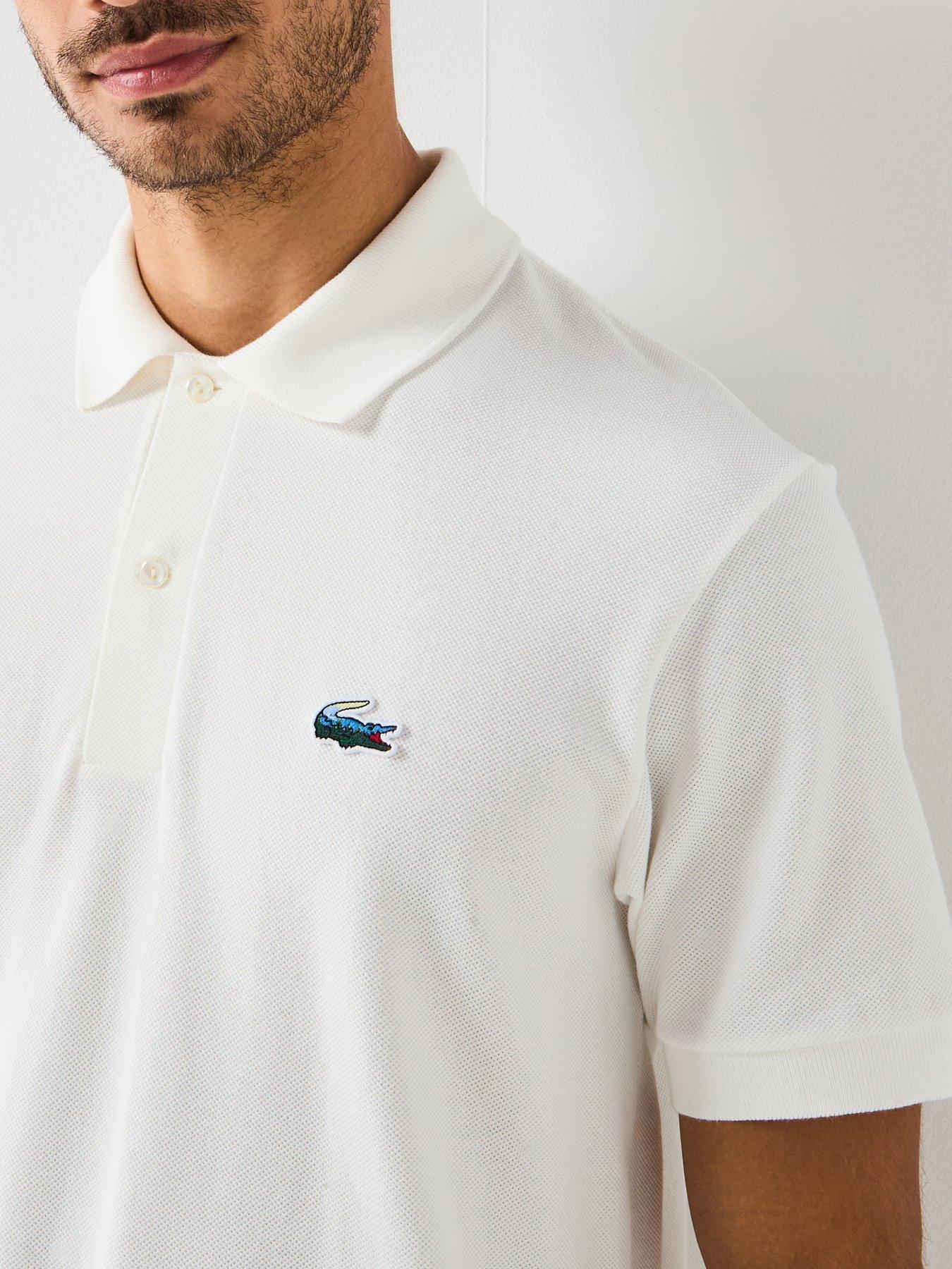  image of lacoste-landscape-crocodile-short-sleeve-polo-shirt--white