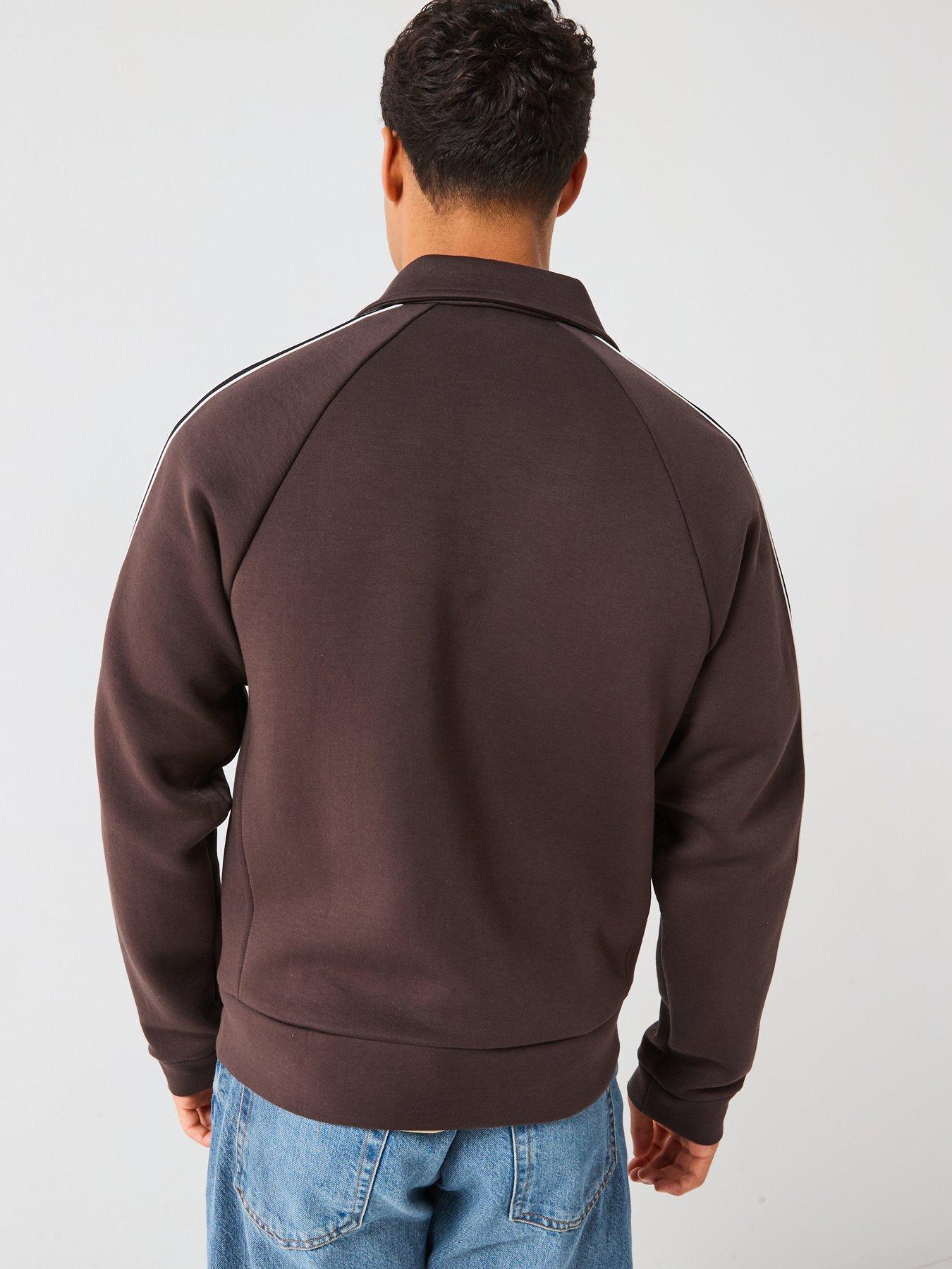  image of lacoste-paris-premium-zipped-track-top--brown