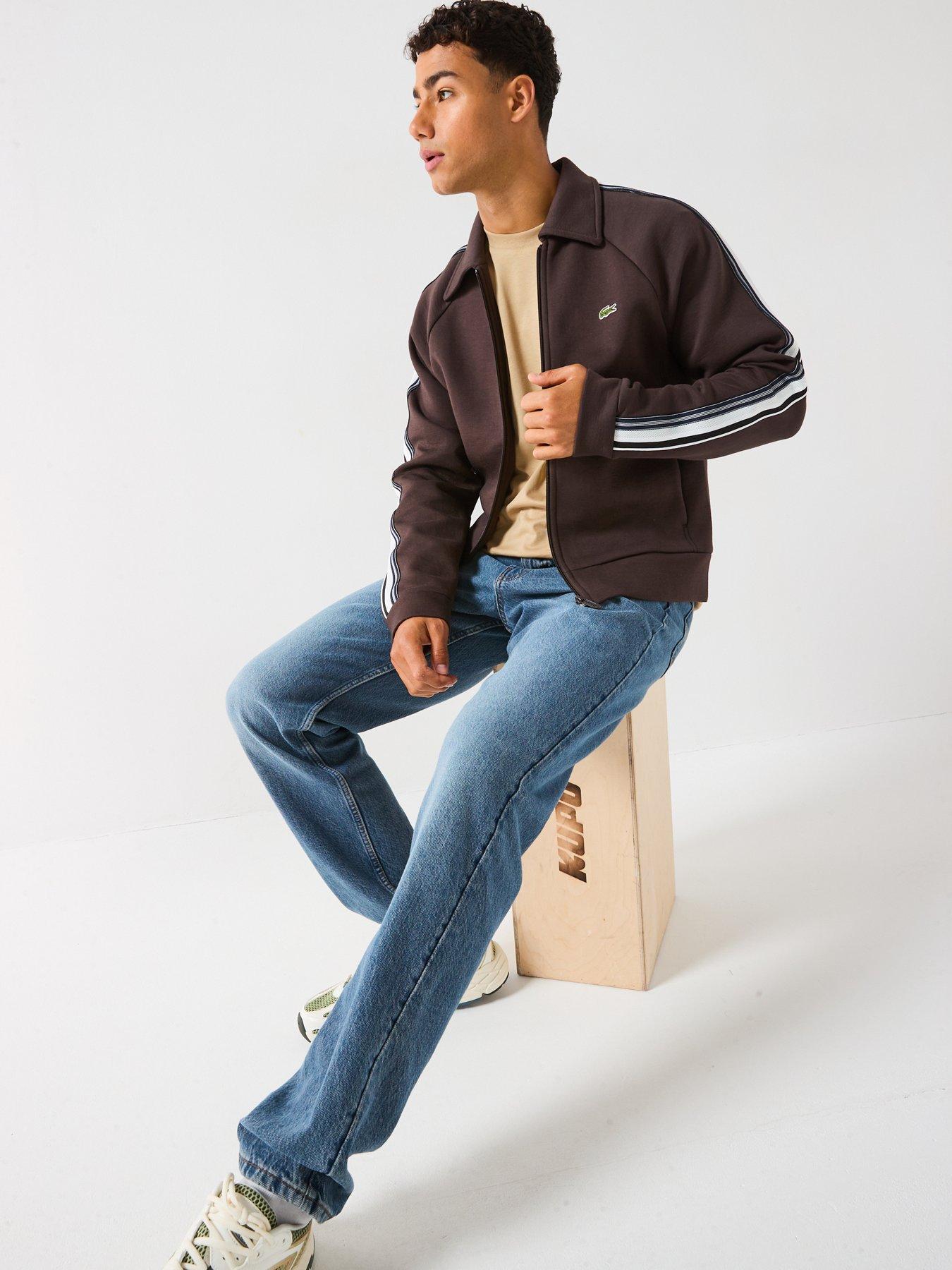  image of lacoste-paris-premium-zipped-track-top--brown