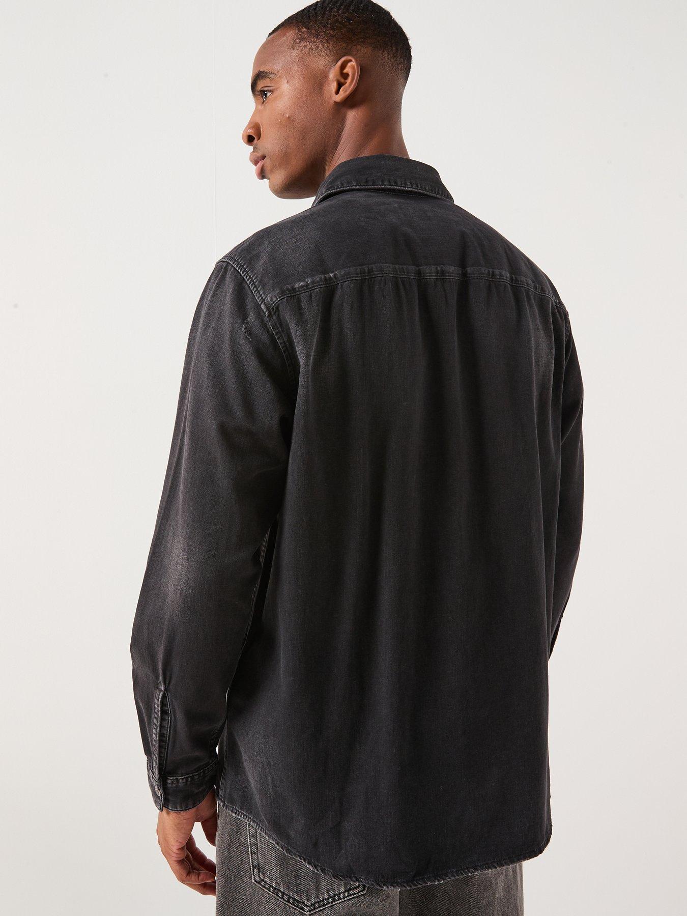  image of diesel-ply-denim-shirt--black