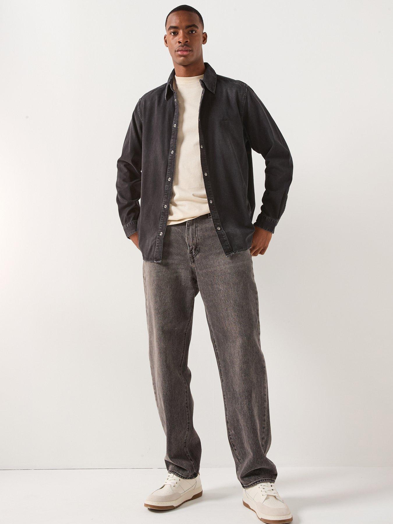  image of diesel-ply-denim-shirt--black