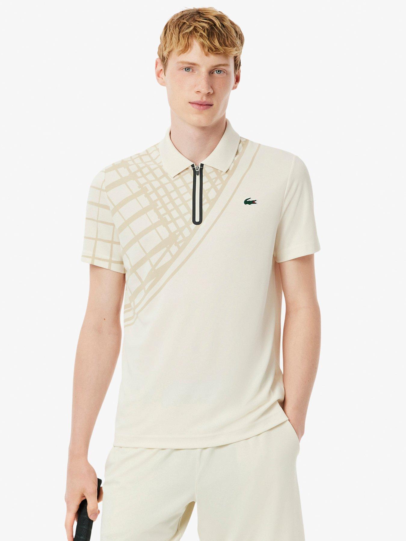 undefined Tennis Performance Polo Shirt- Cream