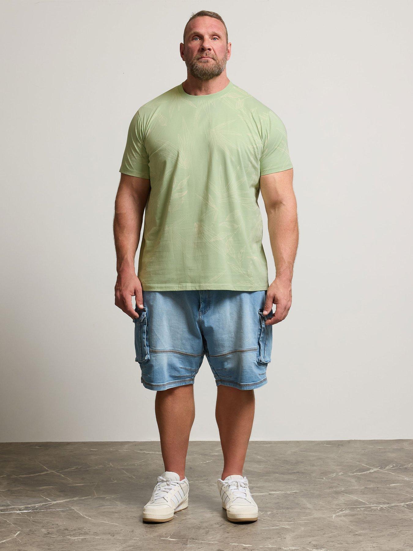 image of badrhino-leaf-print-t-shirt