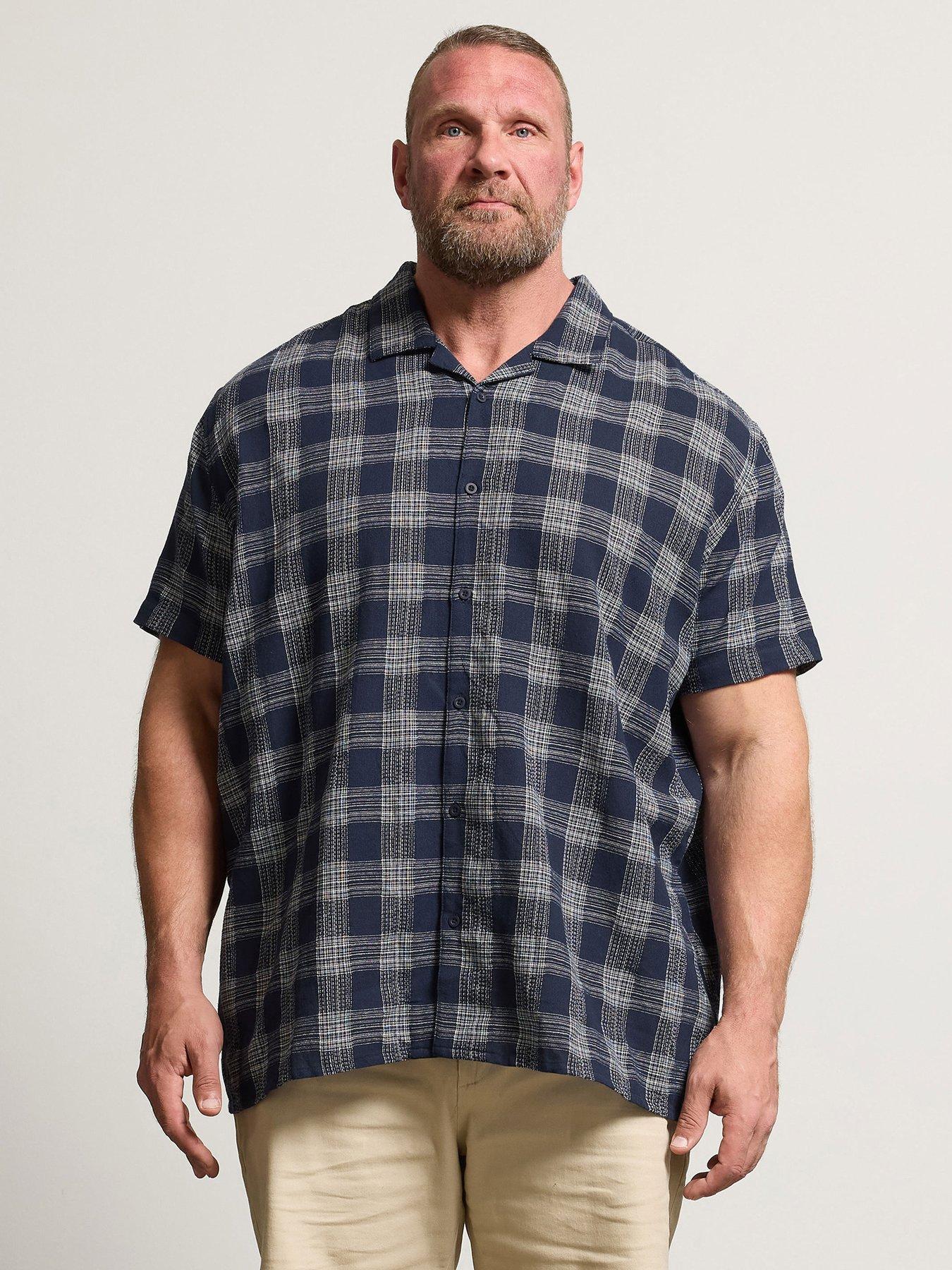 badrhino-seersucker-check-short-sleeve-shirt-blue