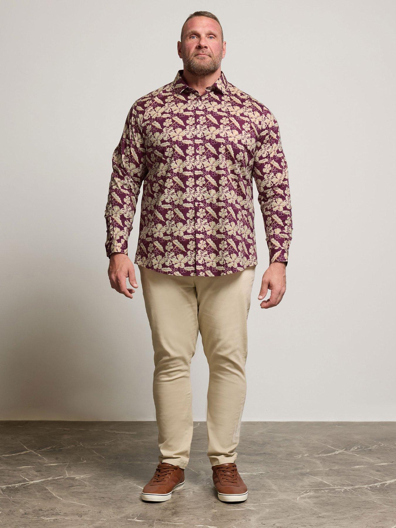 Image 3 of 4 of BadRhino Leaf Print Long Sleeve Shirt