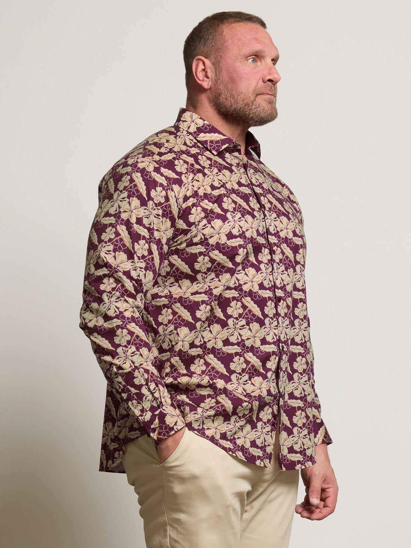 Image 4 of 4 of BadRhino Leaf Print Long Sleeve Shirt