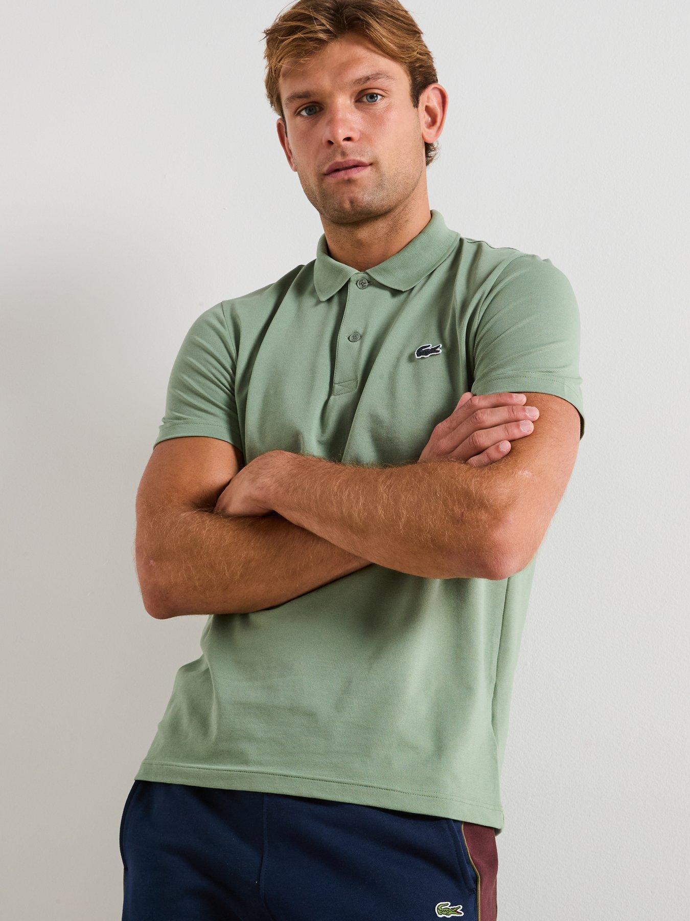 Image 5 of 6 of Lacoste Regular Fit Ottoman Short Sleeve Polo Shirt&nbsp;- Green