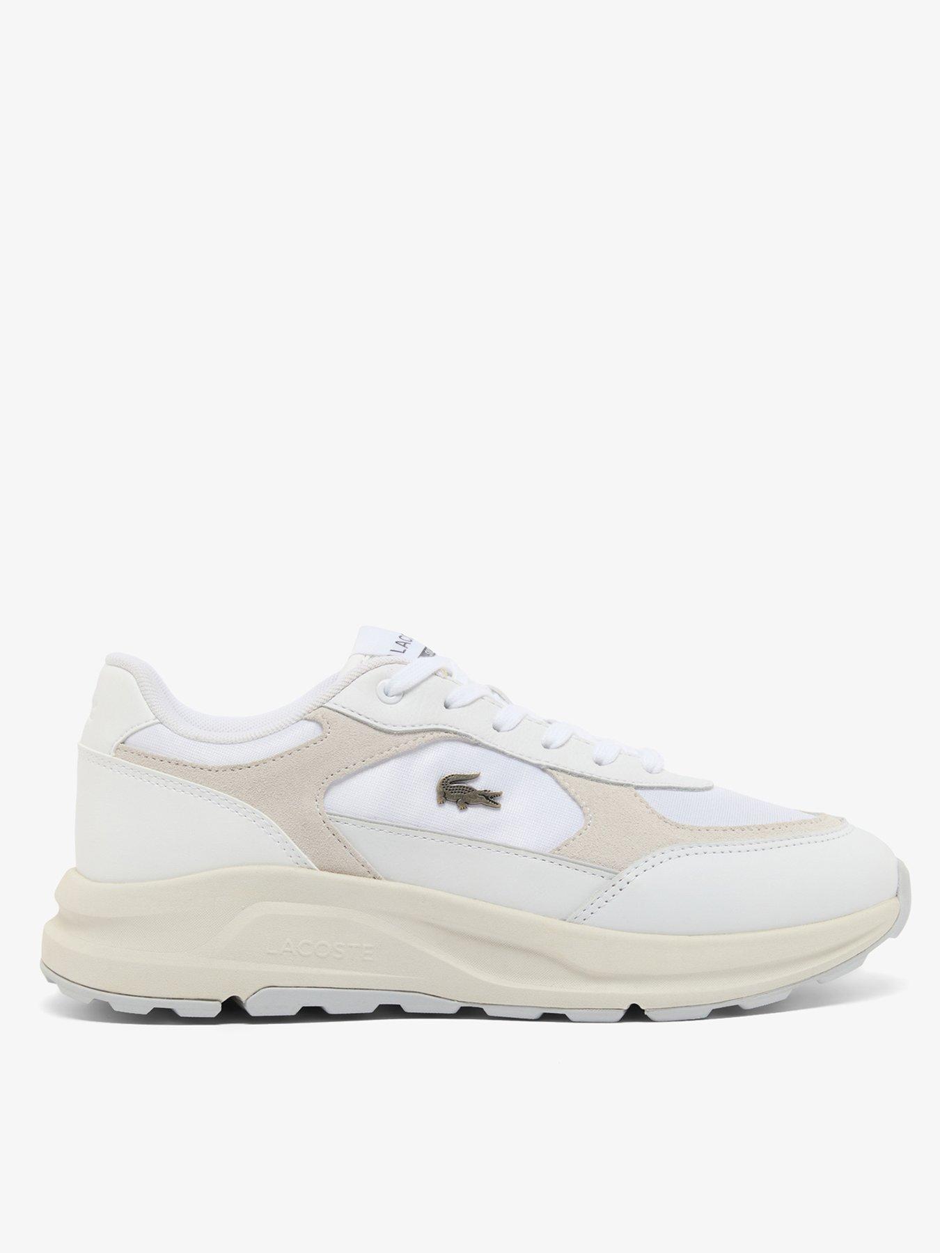 Image 1 of 6 of Lacoste Lacoste Court Set Leather Trainers- White
