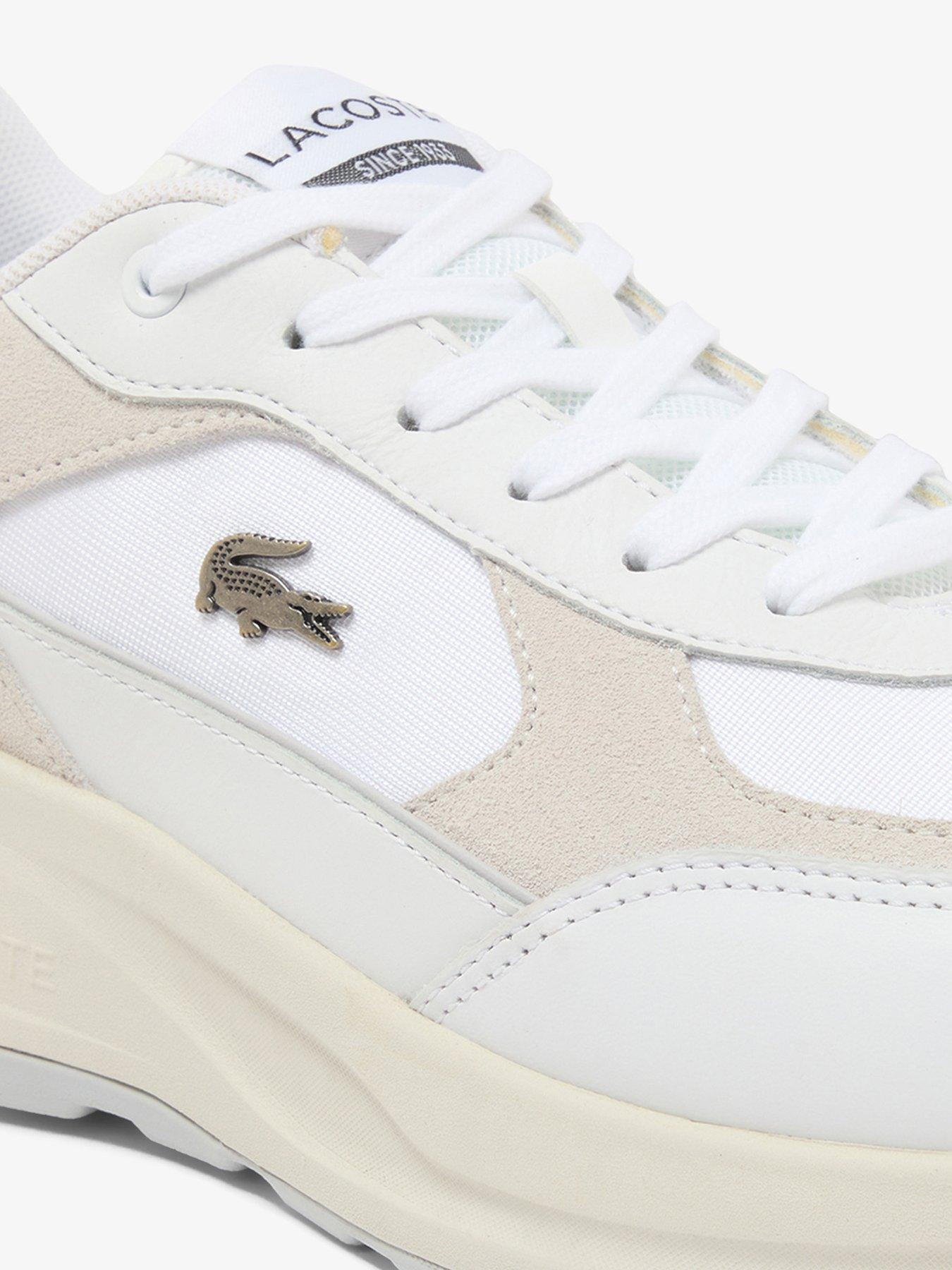 Image 6 of 6 of Lacoste Lacoste Court Set Leather Trainers- White