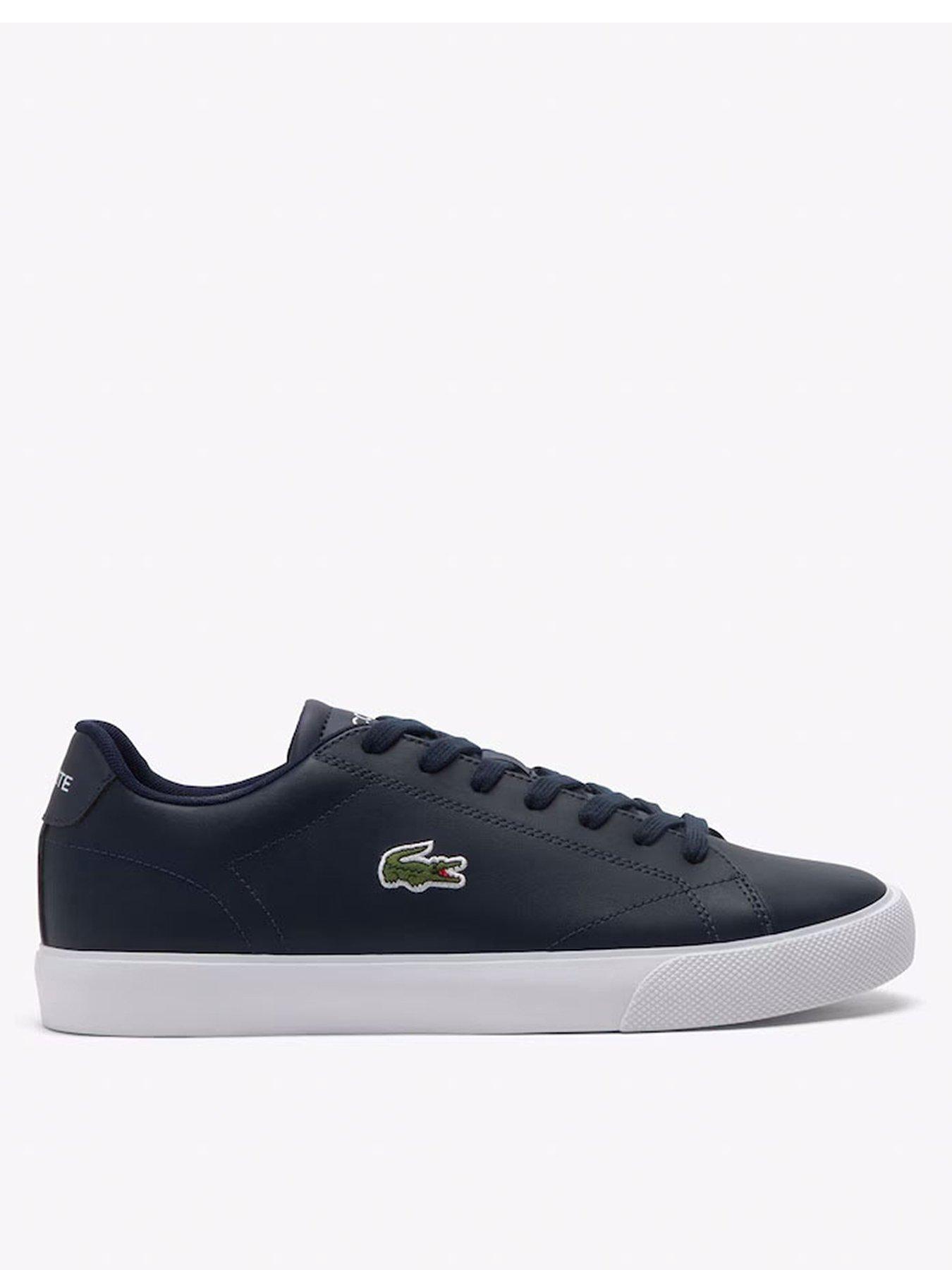 front image of lacoste-lerond-cupsole-trainers--navy