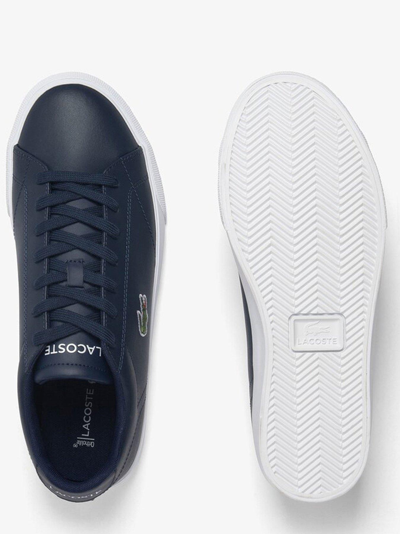  image of lacoste-lerond-cupsole-trainers--navy