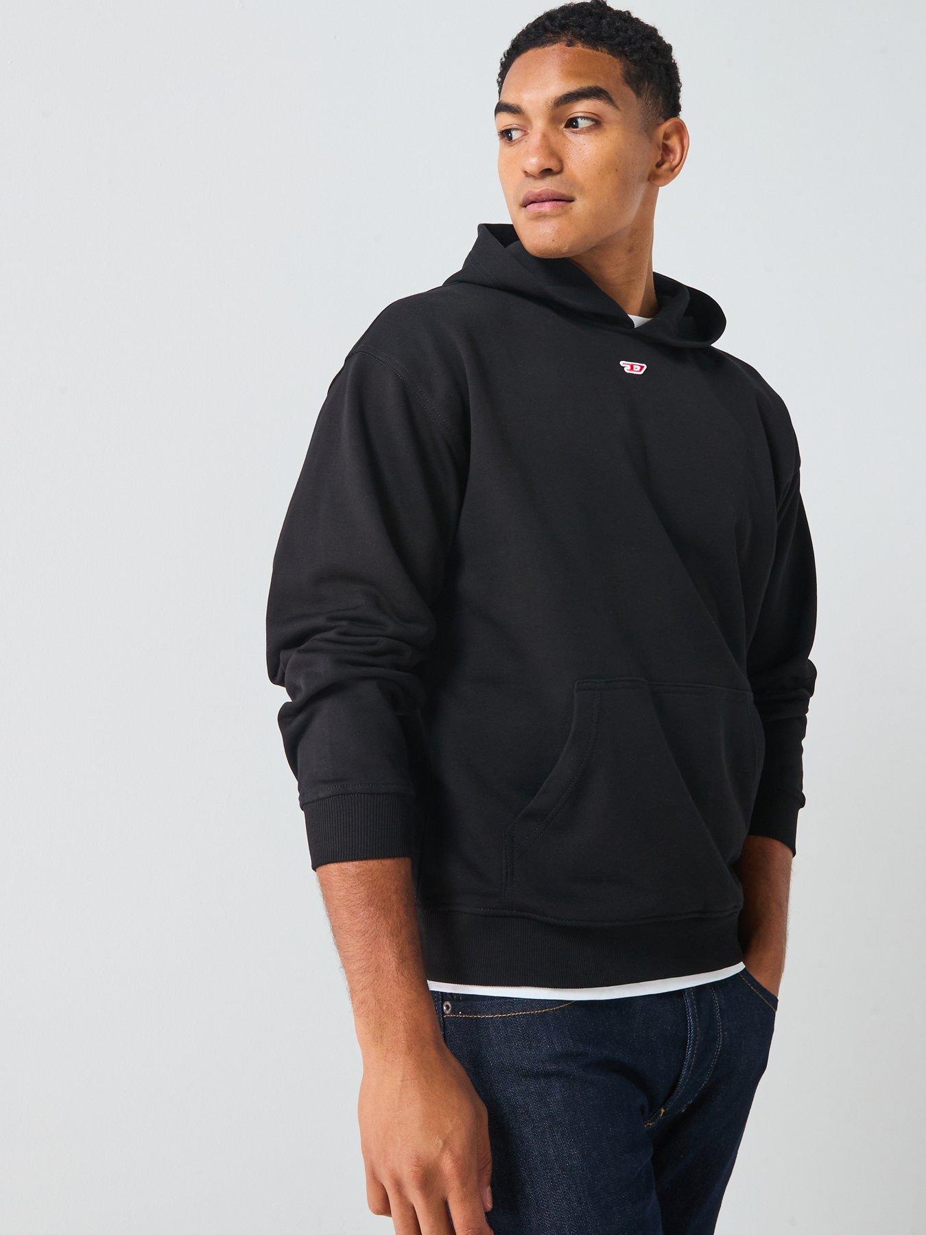 Image 6 of 6 of Diesel Red D Oval Pullover Hoodie- Black