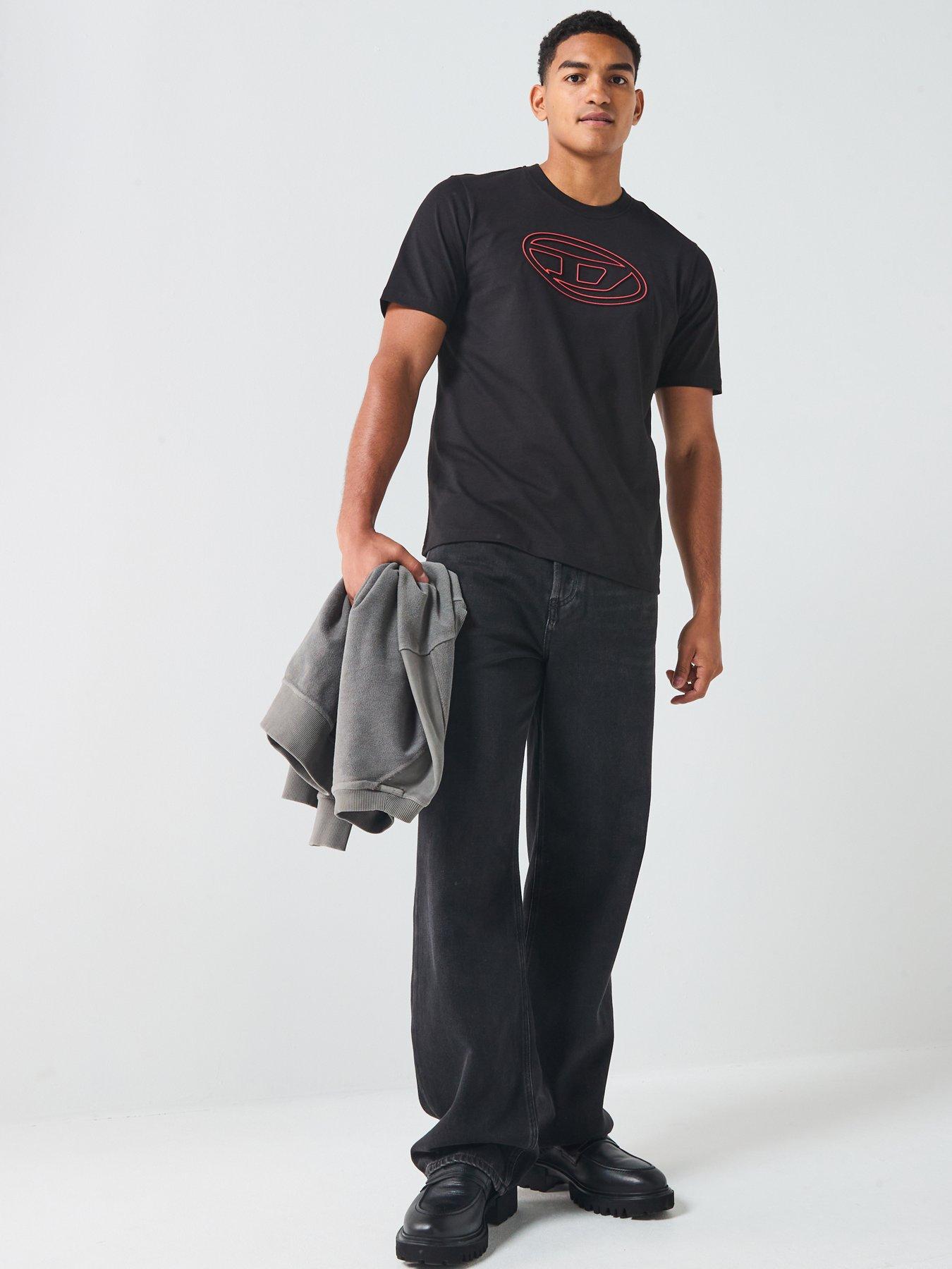 Image 3 of 6 of Diesel D-Macro Baggy Loose Fit Jeans - Black