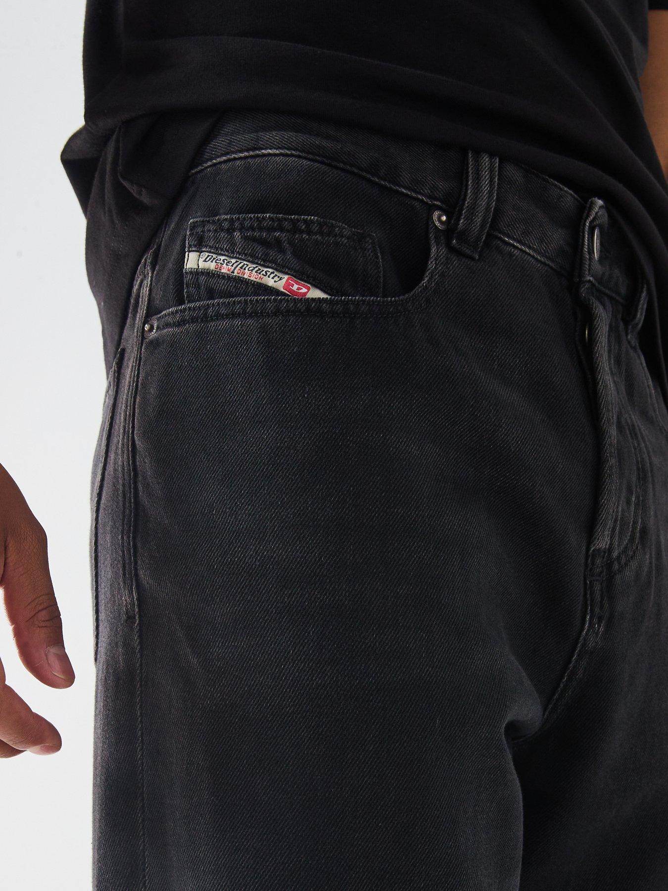 Image 5 of 6 of Diesel D-Macro Baggy Loose Fit Jeans - Black
