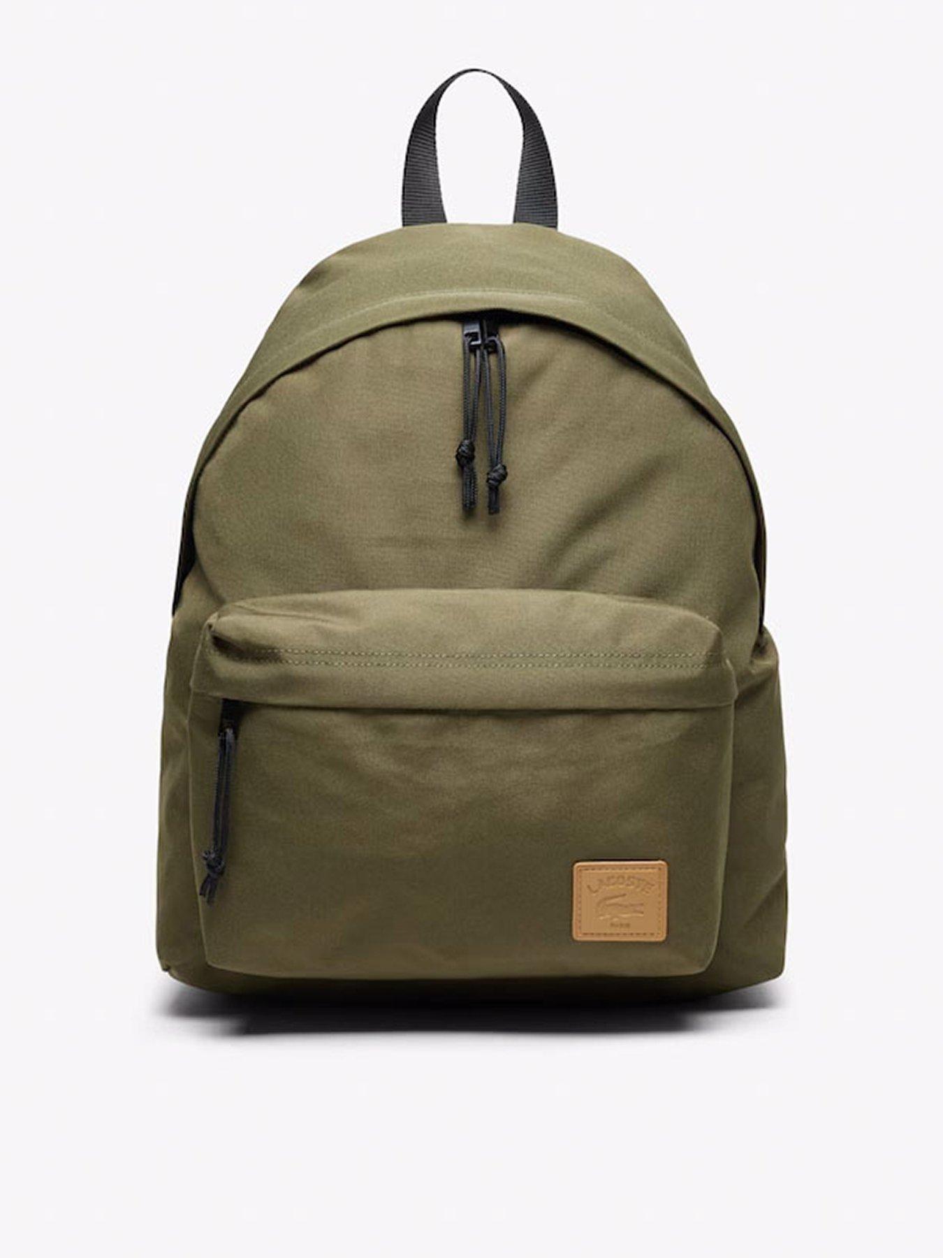 Image 1 of 1 of Lacoste Canvas Backpack- Khaki
