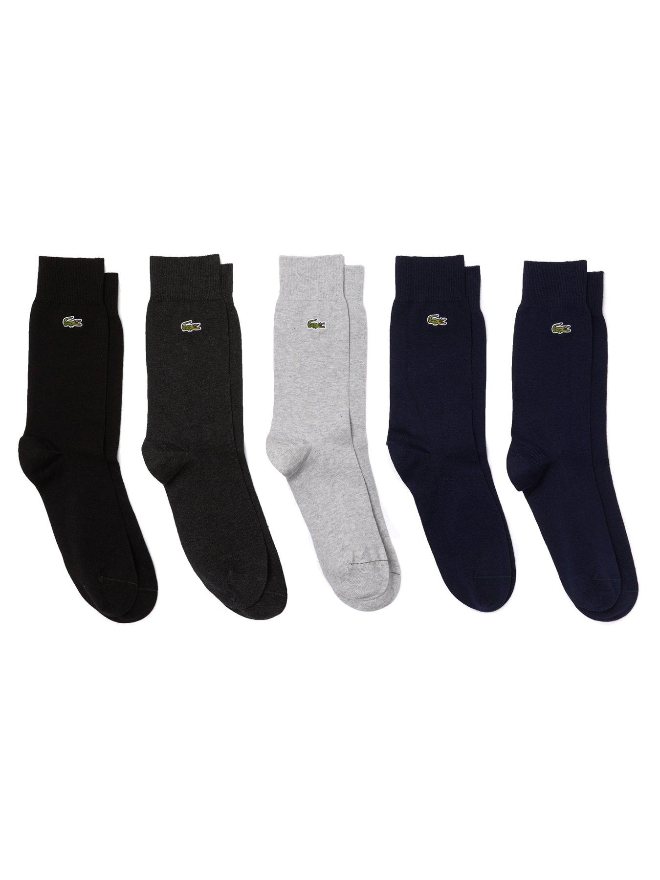 undefined 5 Pack Calf Socks- Black