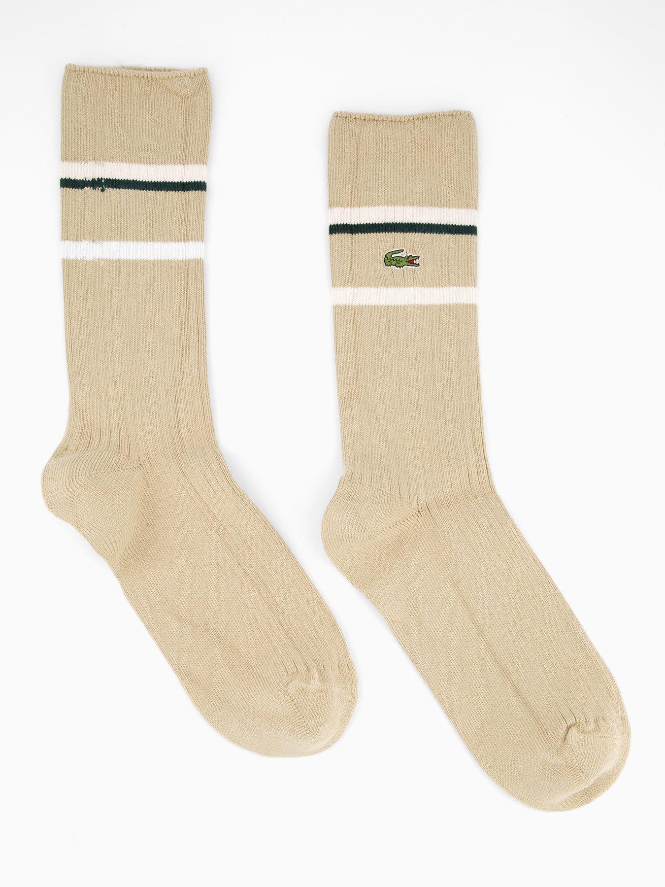  image of lacoste-made-in-france-2-pack-ankle-socks--beige