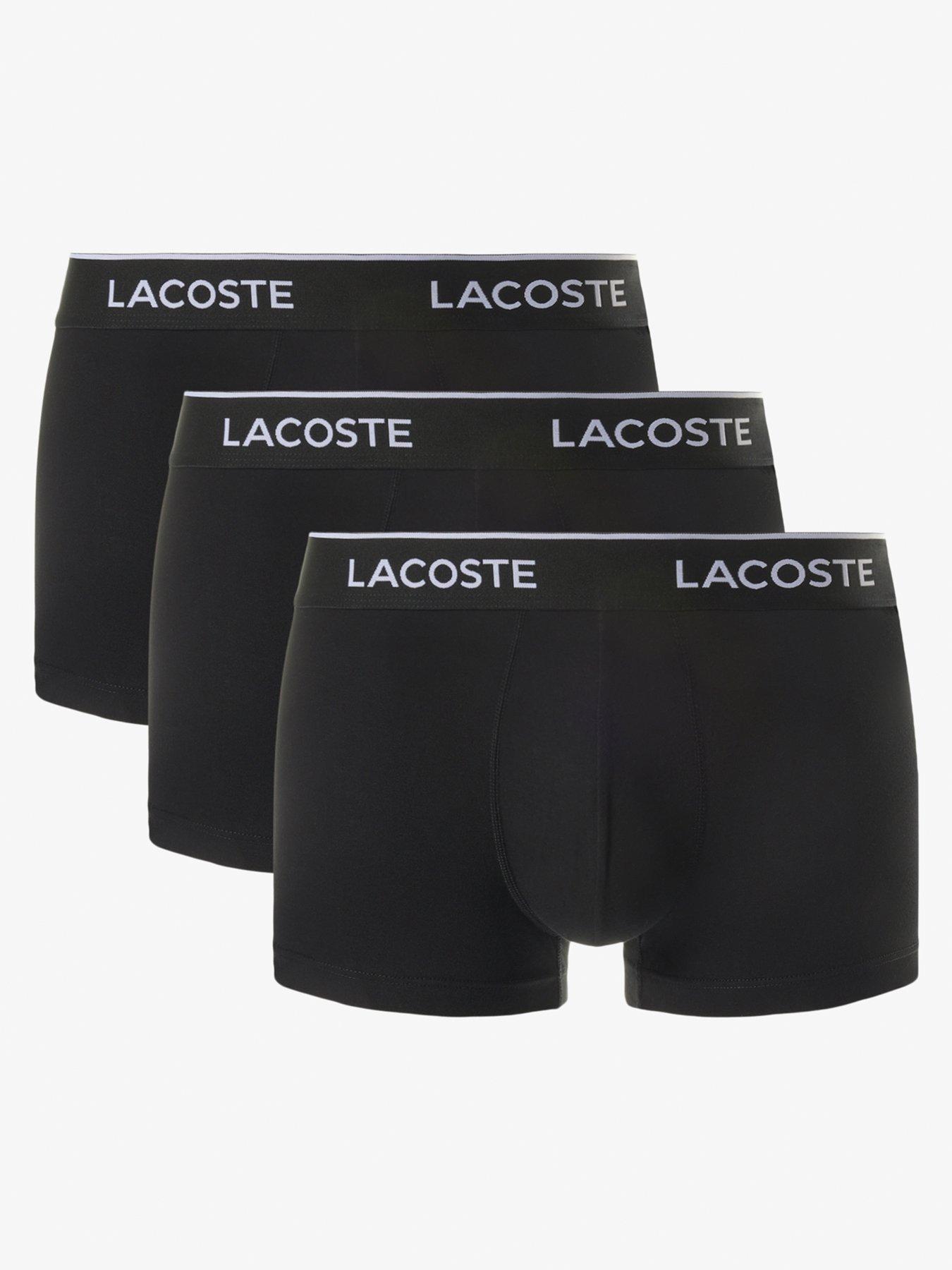  image of lacoste-3-pack-cotton-trunks--black