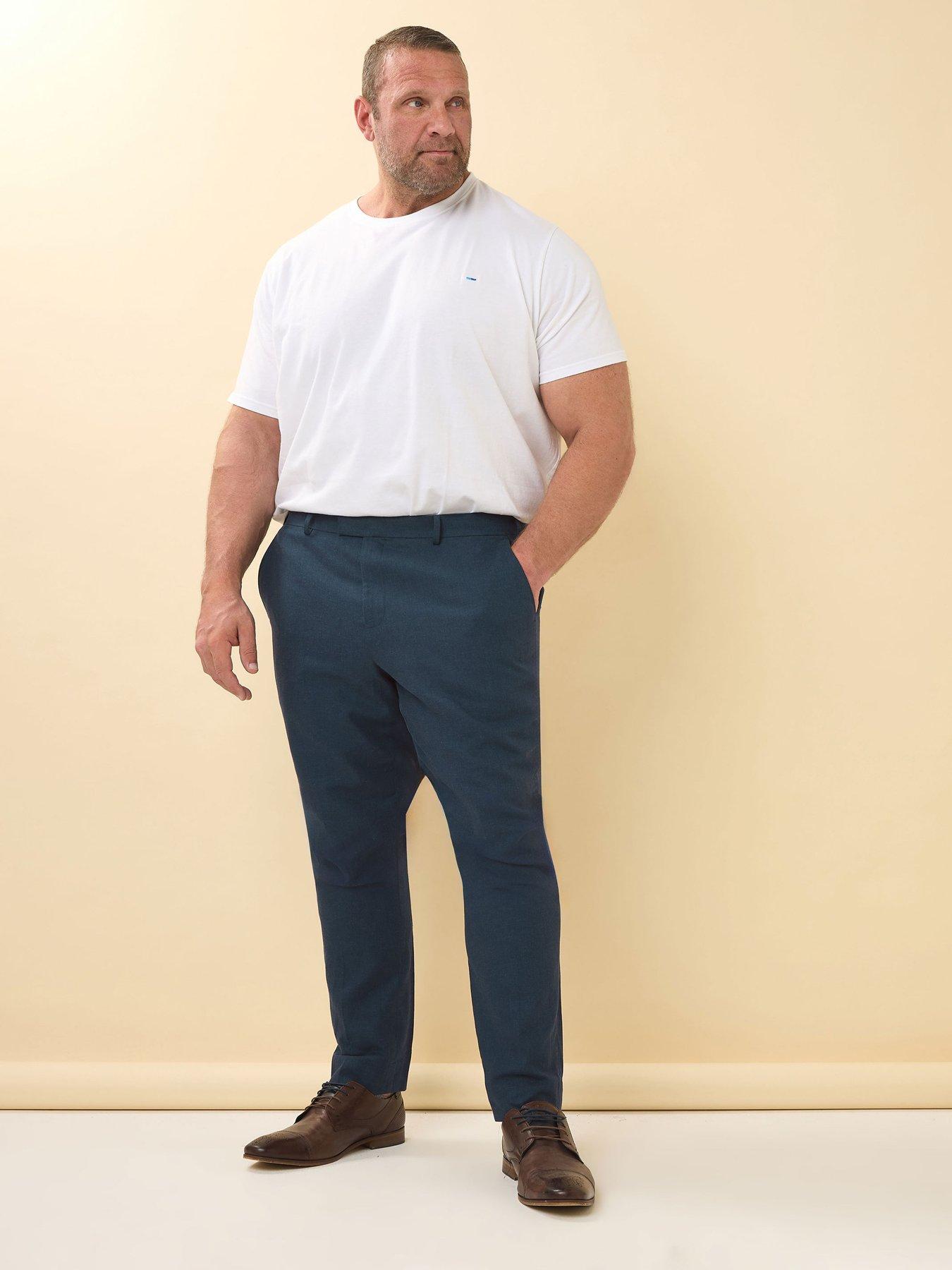 Image 3 of 3 of BadRhino Linen Suit Trousers 29" - Blue