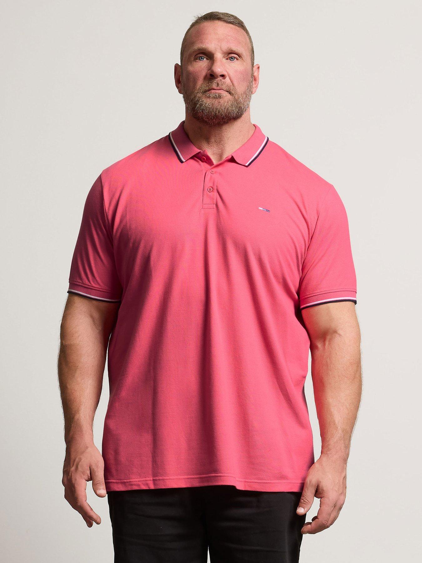 badrhino-pique-tipped-polo-shirt-salmon