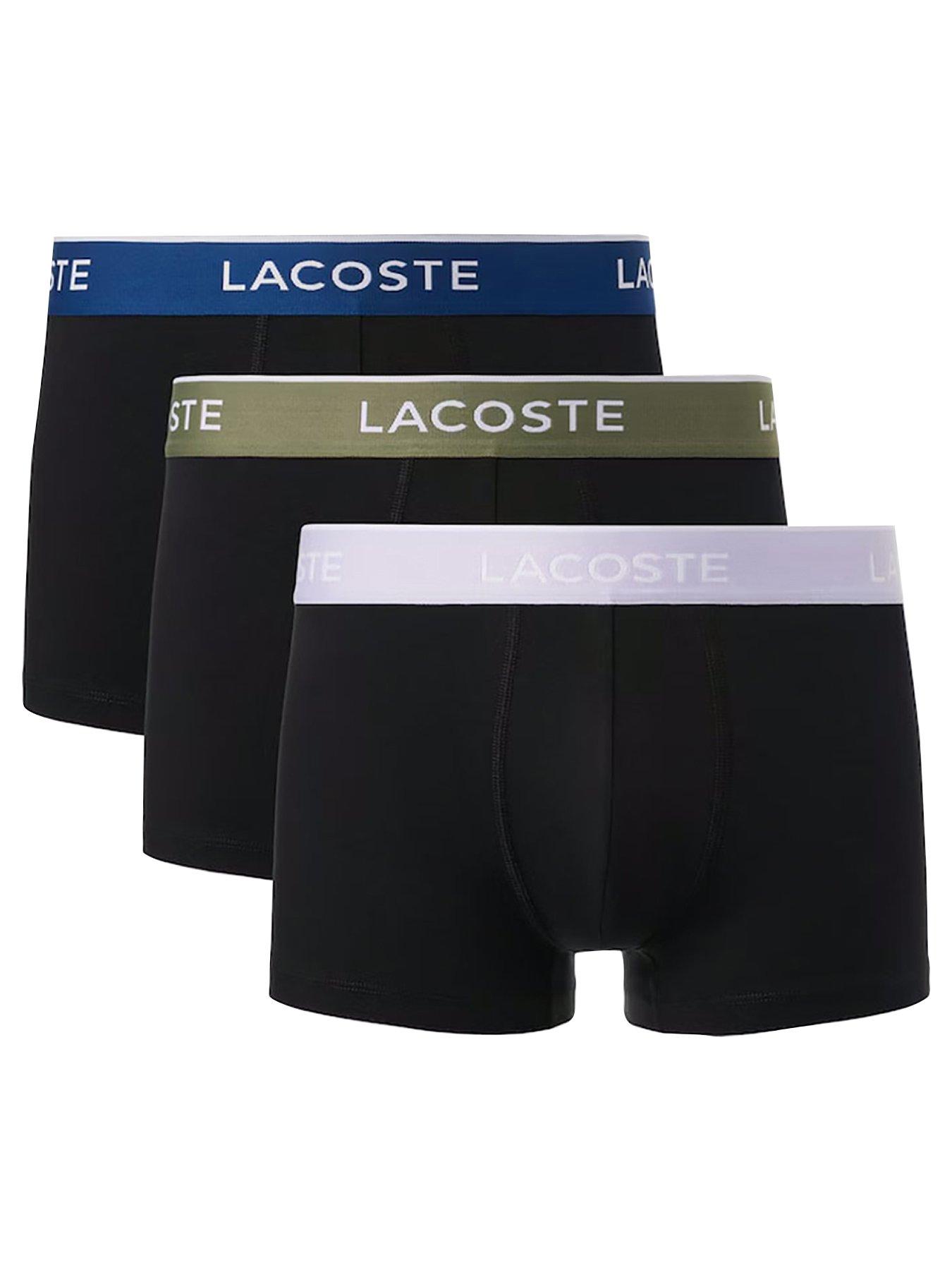  image of lacoste-3-pack-cotton-trunks--black