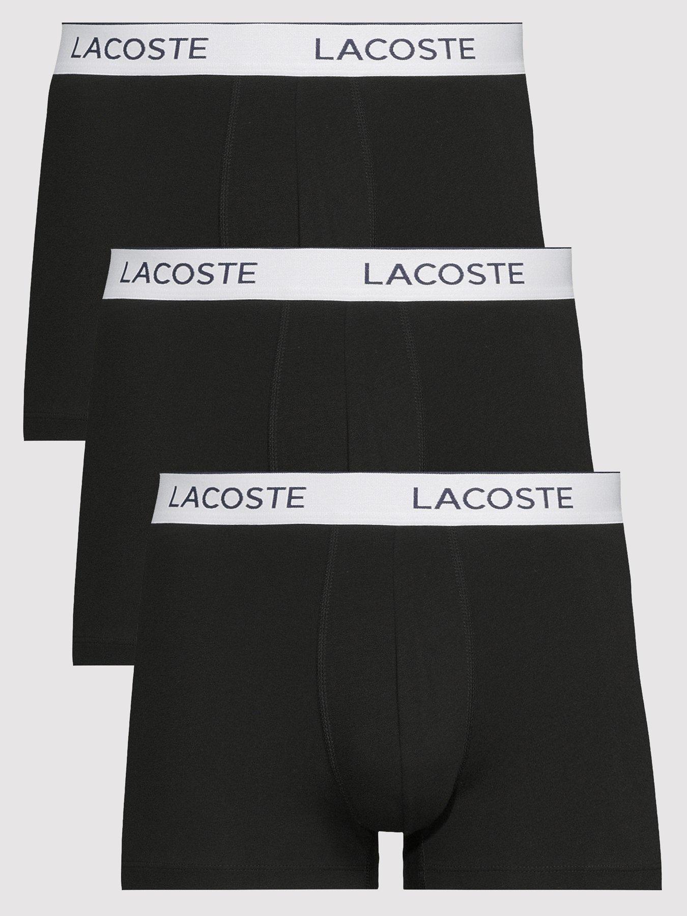  image of lacoste-3-pack-cotton-trunks--black