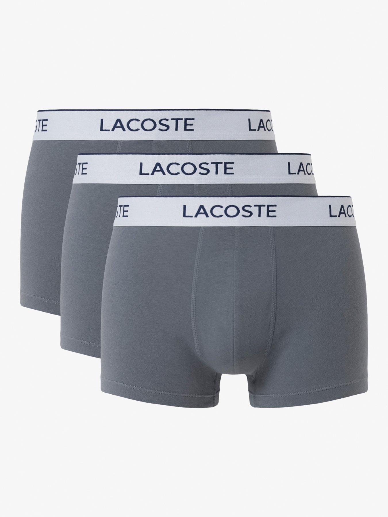 Lacoste 3 Pack Cotton Trunks - Khaki