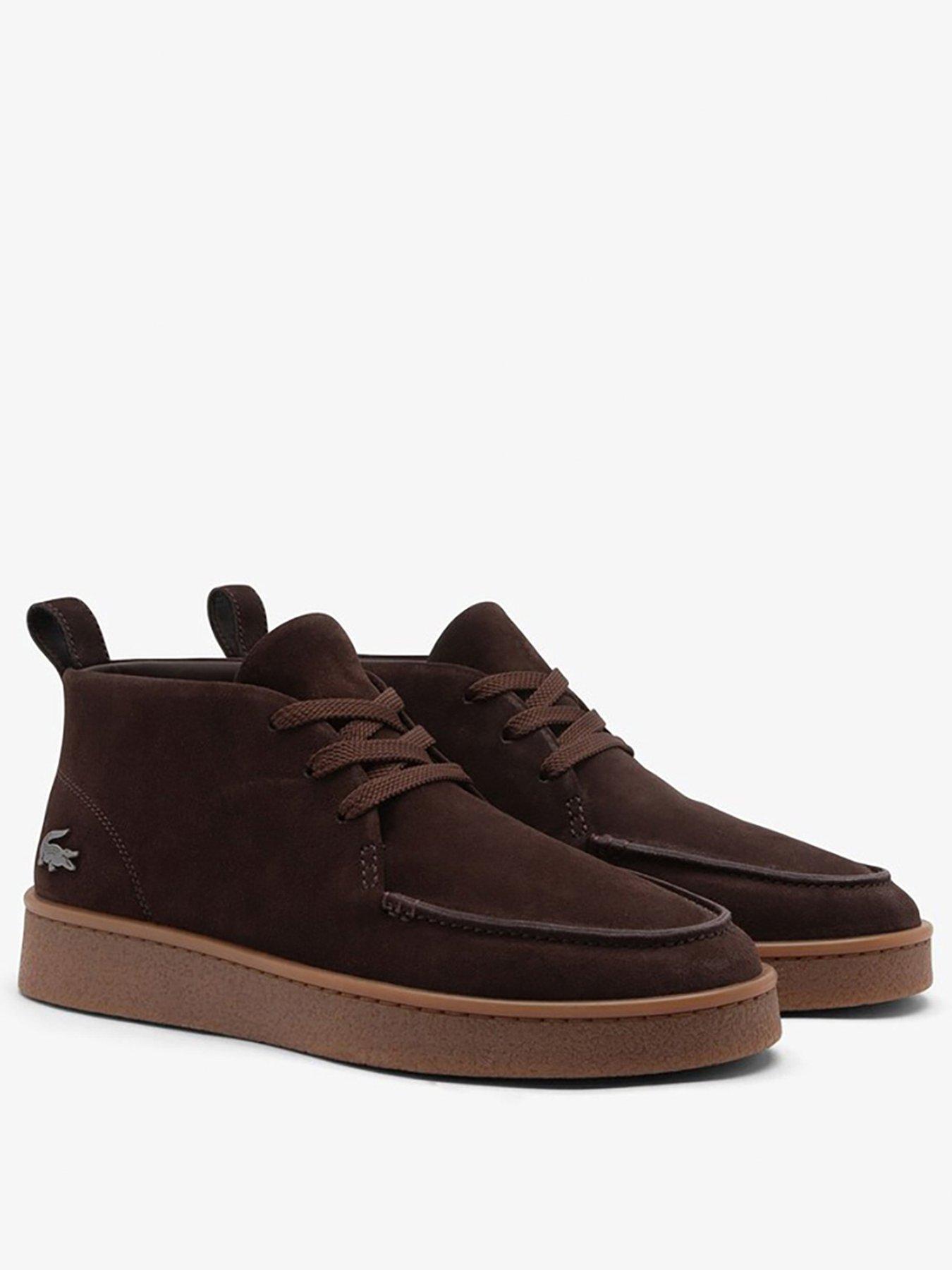 stillFront image of lacoste-baseshot-chukka-suede-boots-brown