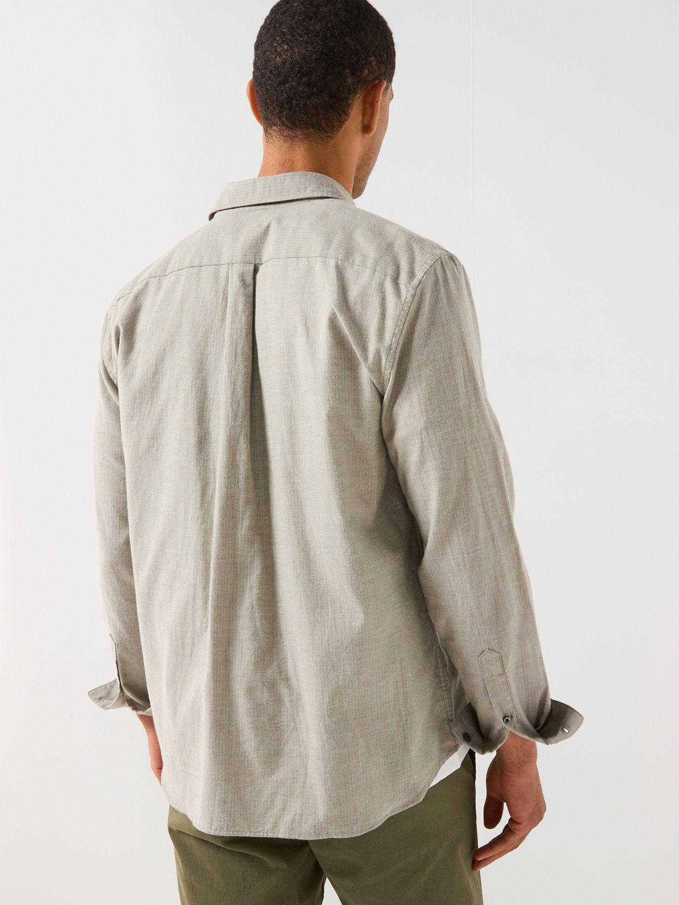 Image 2 of 6 of Lacoste Fine Herringbone Check Shirt- Grey