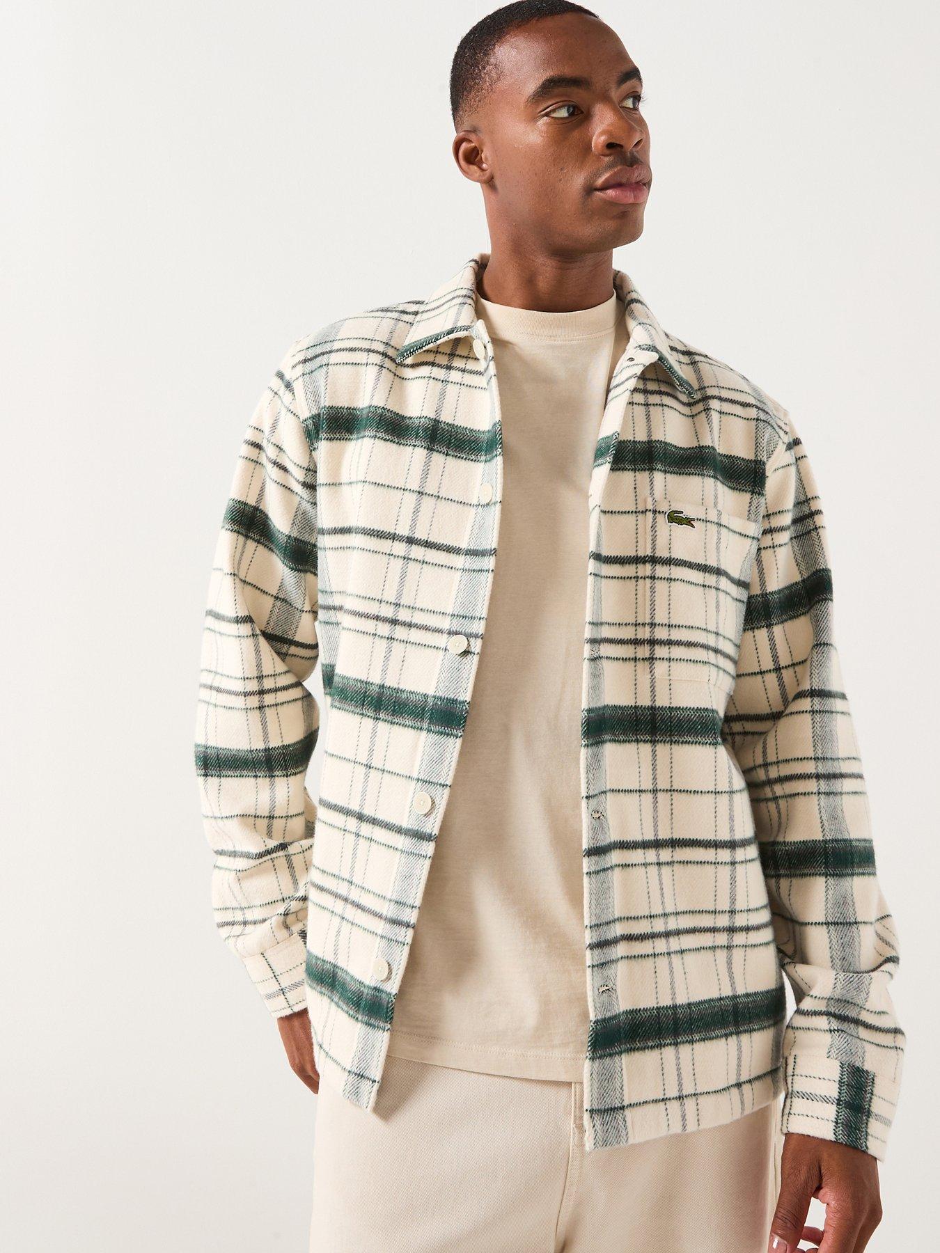  image of lacoste-casual-checked-overshirt-green