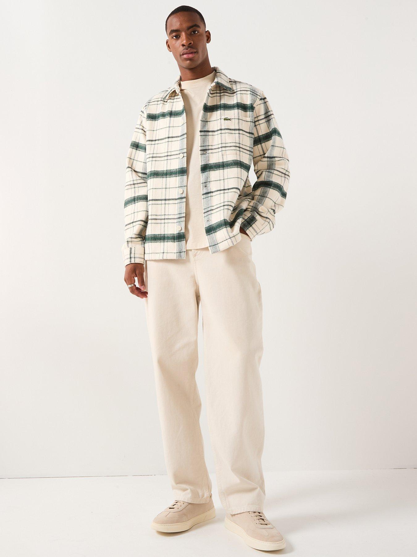  image of lacoste-casual-checked-overshirt-green
