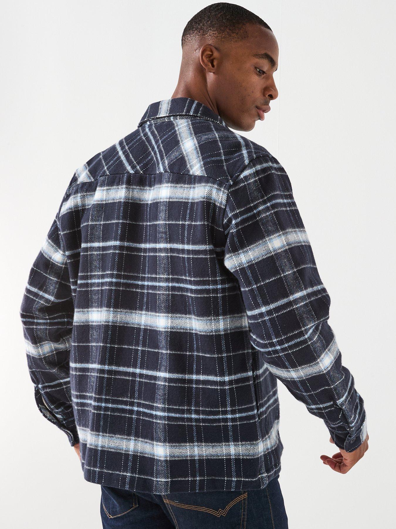  image of lacoste-casual-checked-overshirt--navy