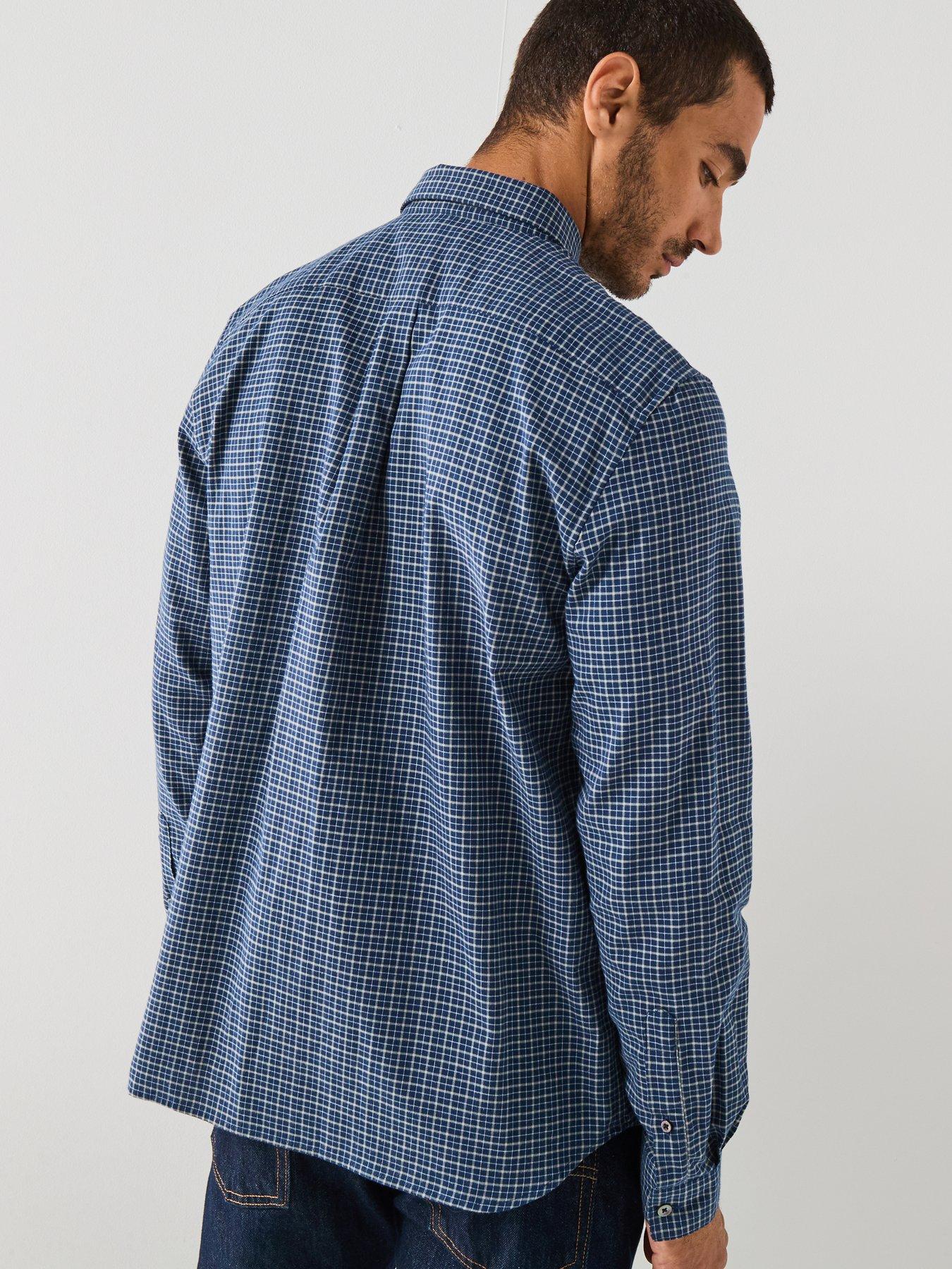 stillFront image of lacoste-casual-checked-flannel-shirtnbsp--navy