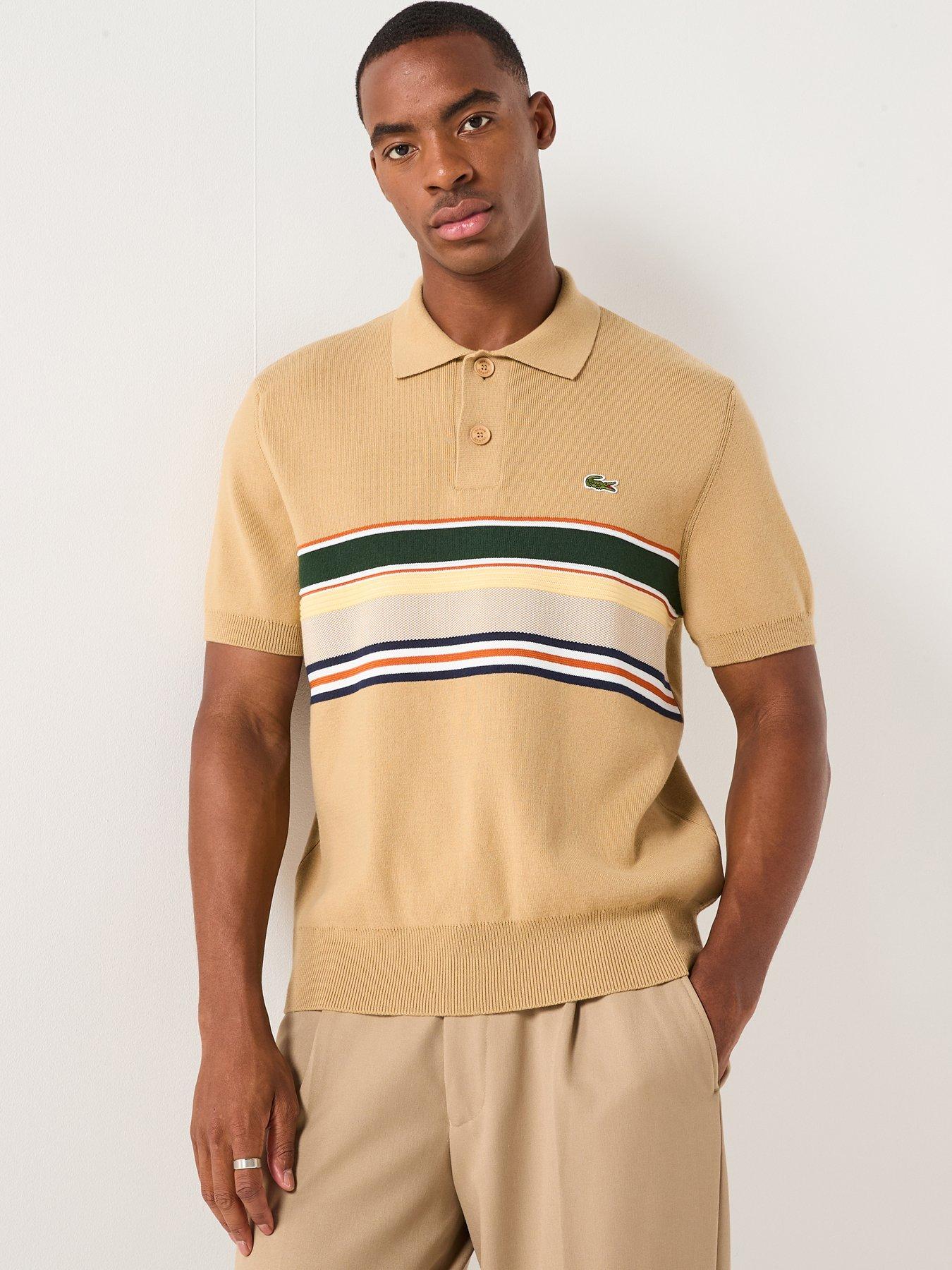 lacoste-short-sleeve-striped-knitted-polo-shirt-beige