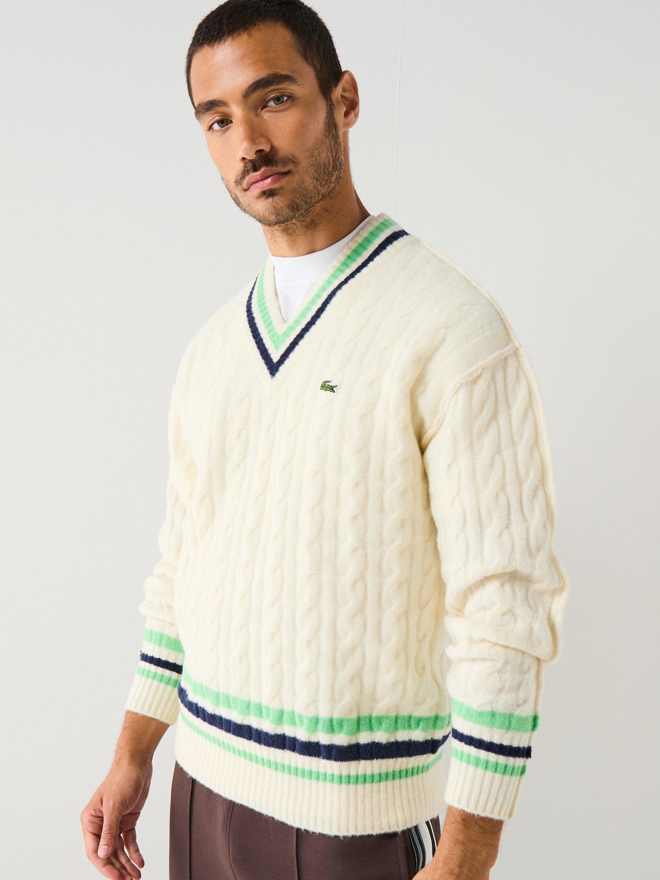Lacoste Wool Tennis Knitted Jumper - Cream